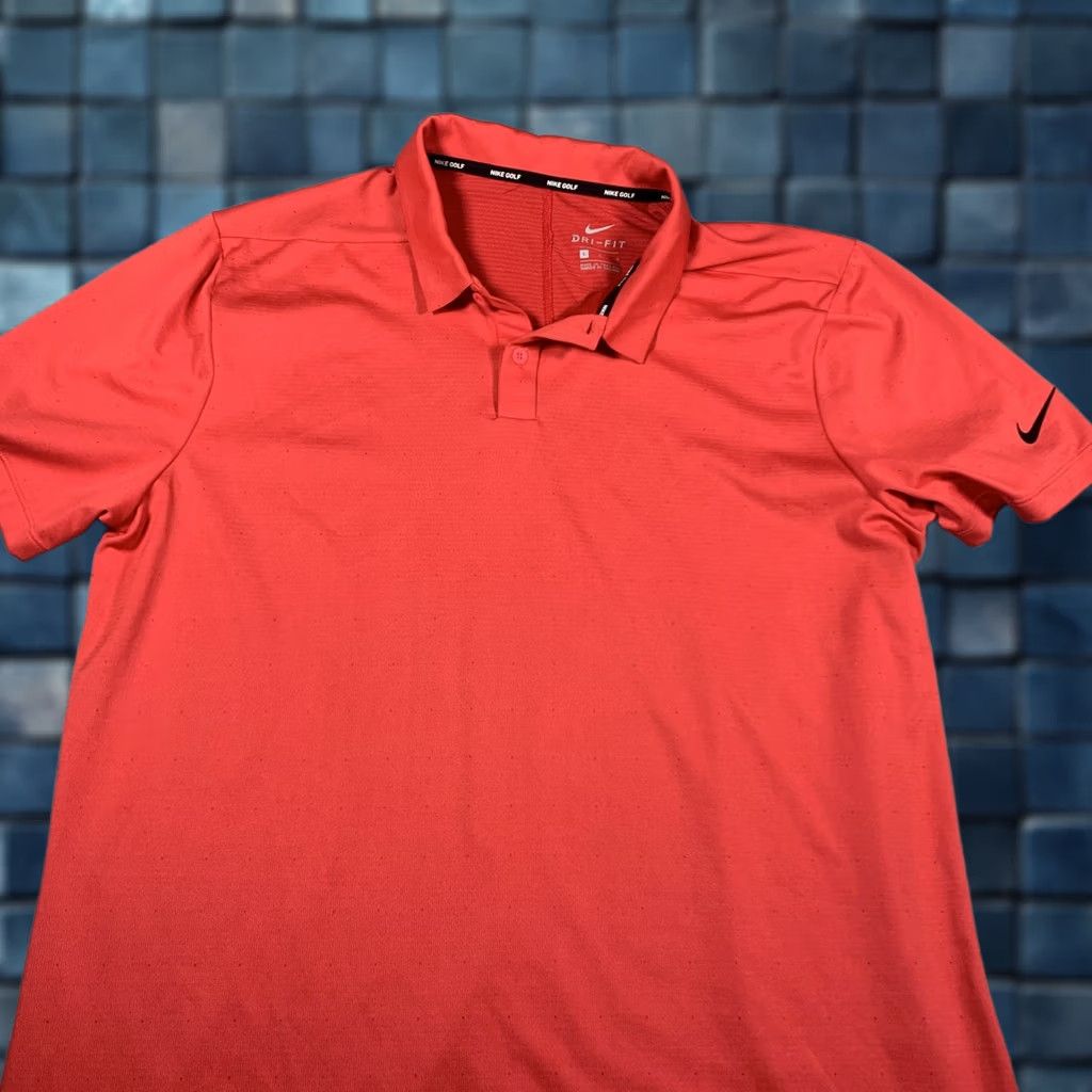 Nike Nike Golf Shirt Mens Large Red Dri-Fit Polo Athletic Performance Lightweight Size US L / EU 52-54 / 3 - 1 Thumbnail