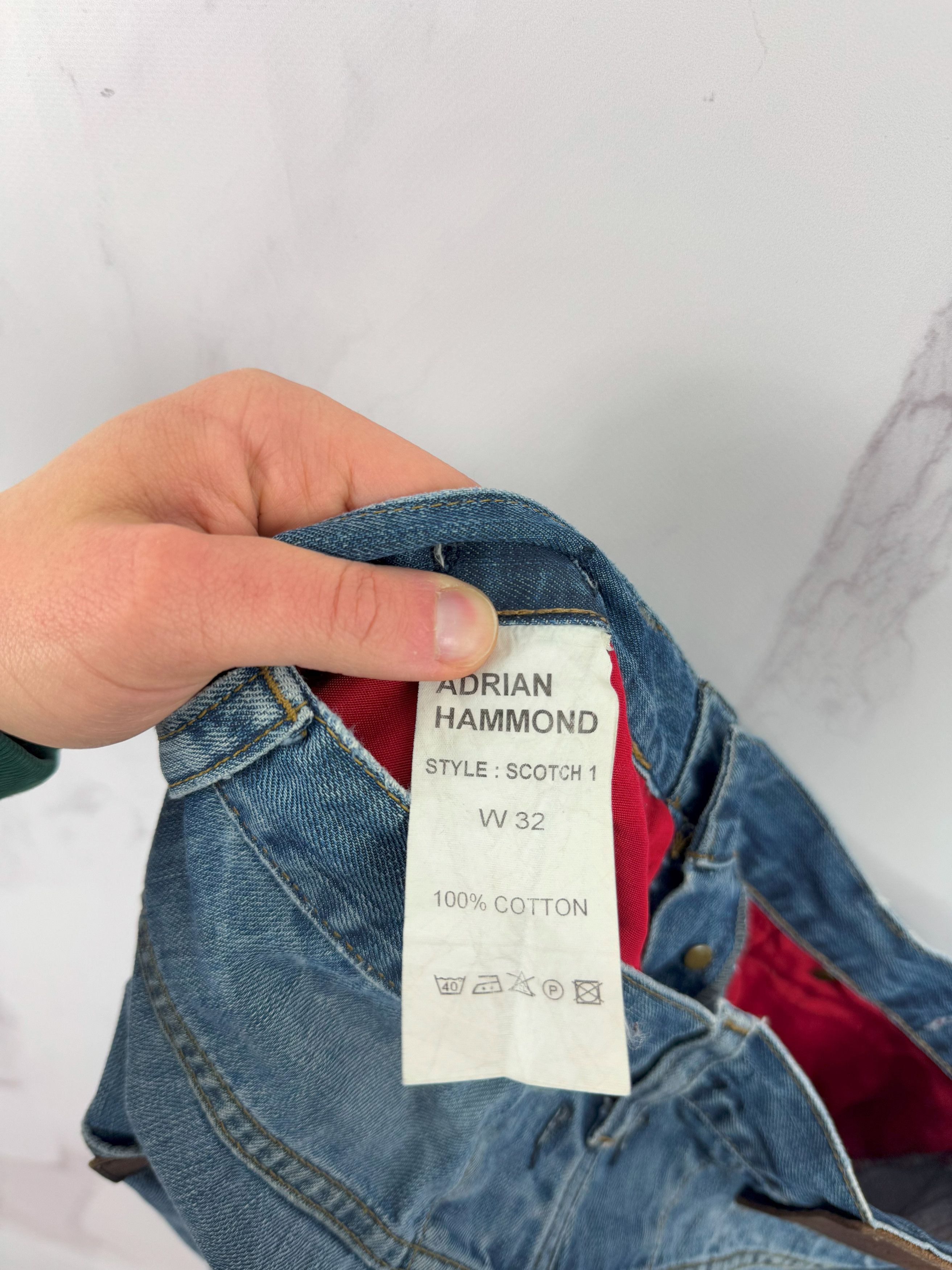 Japanese Brand Adrian Hammond Distressed Biker Jeans Patchwork Details Size US 32 / EU 48 - 12 Thumbnail