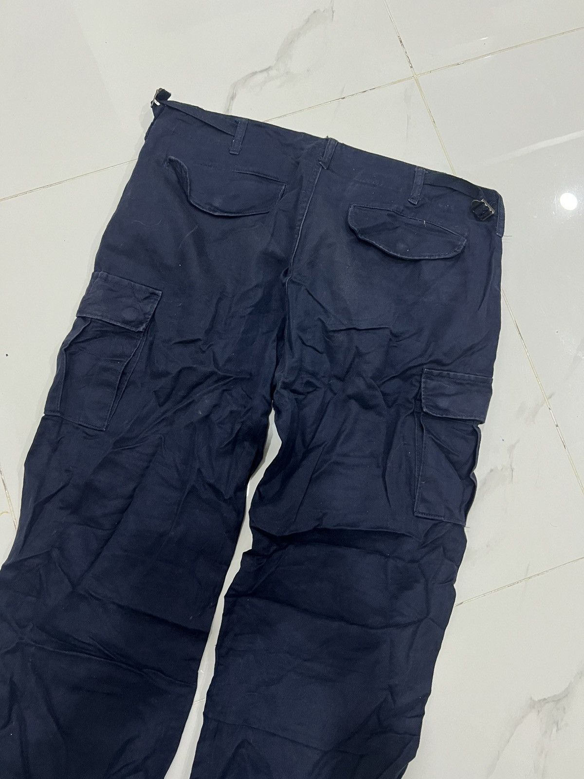 Japanese Brand Dark Blue Adjustable Waist Tactical Cargo Pants Size US 32 / EU 48 - 8 Thumbnail