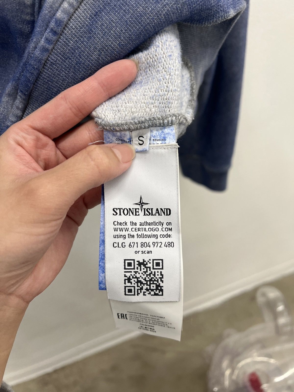 Stone Island Stone Island Cotton-Jersey Logo Hoodie in Blue Size US S / EU 44-46 / 1 - 10 Thumbnail