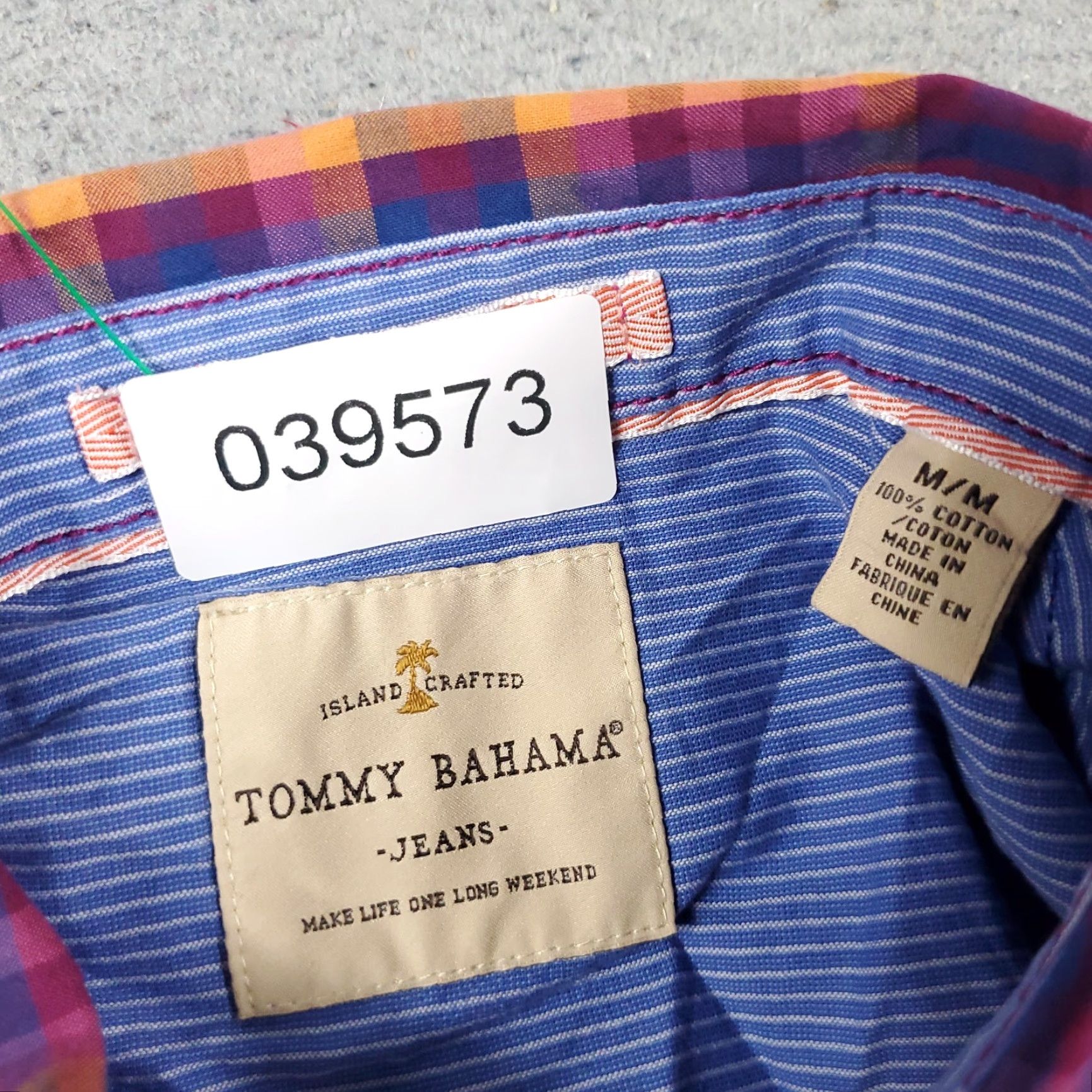 Tommy Bahama Tommy Bahama Shirt Mens Size Medium Purple Plaid Button-Up Long Sleeve Shirt Size US M / EU 48-50 / 2 - 6 Thumbnail