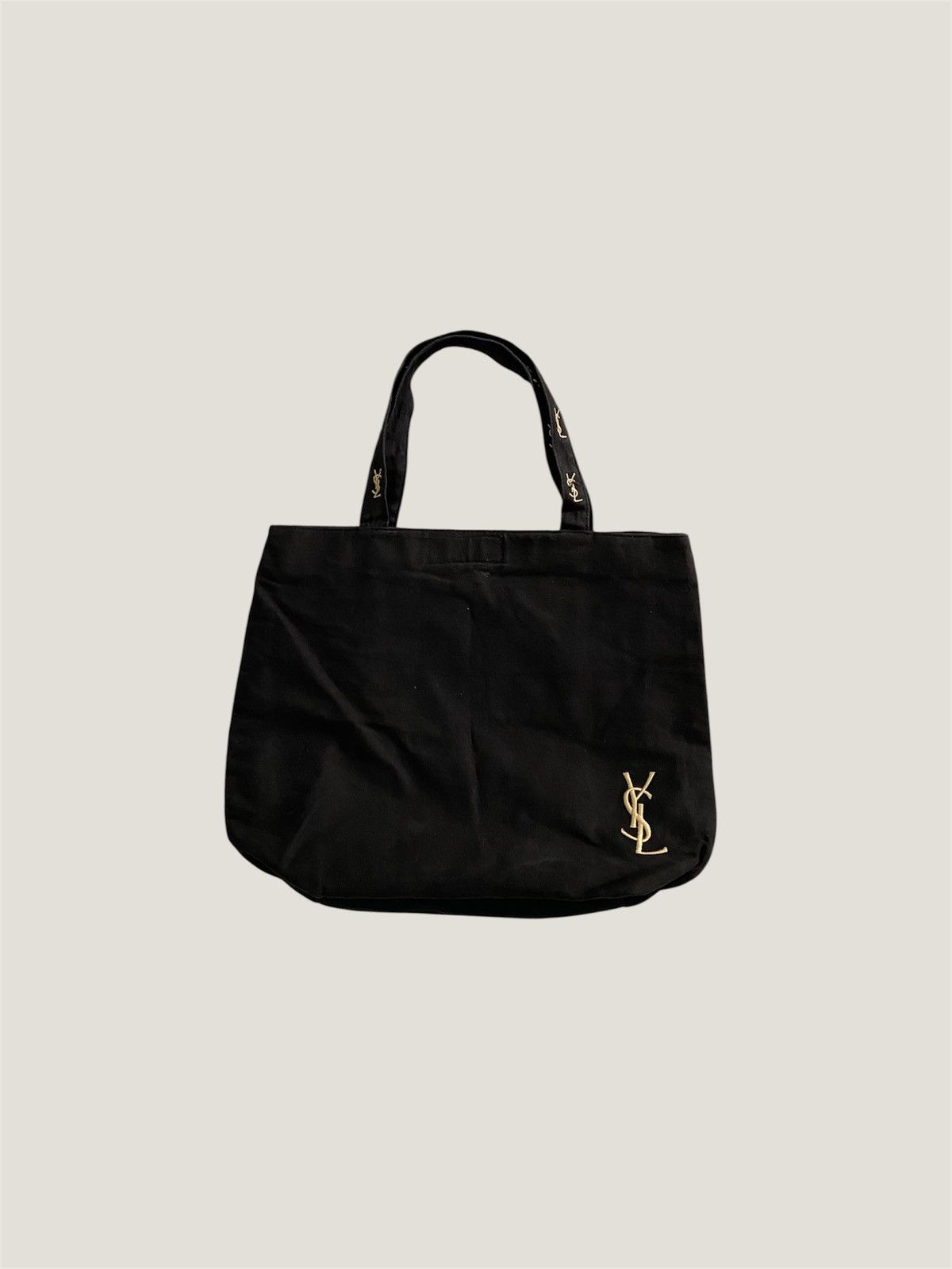Yves Saint Laurent Yves saint lauren novelty totebag black gold embroidery logo Size ONE SIZE - 1 Thumbnail
