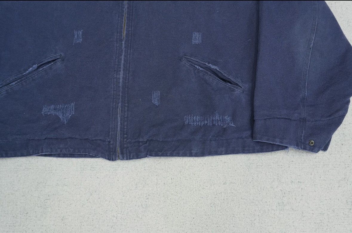 PROJECT G/R Project G/R Distressed Canvas Work Jacket Navy Blue Size US M / EU 48-50 / 2 - 6 Thumbnail