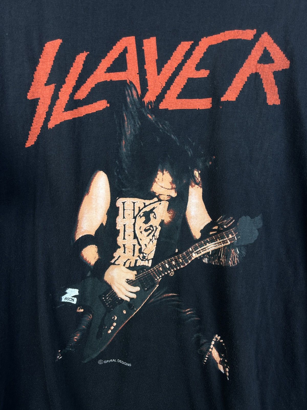 Band Tees 90s Vintage Slayer Spiral Designs Single Stitch Rare T-Shirt Size US L / EU 52-54 / 3 - 2 Thumbnail