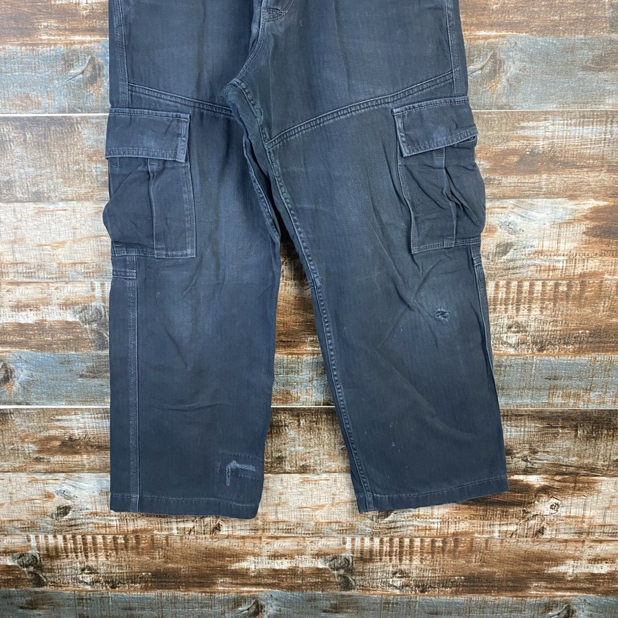 Japanese Brand DL Even River Dark Blue Cargo Multipocket Pants #C988 Size US 28 / EU 44 - 3 Thumbnail
