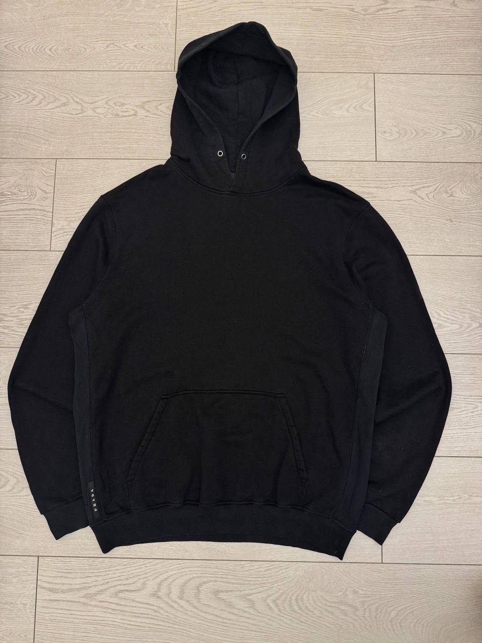🔥Vintage Prada Hoodie Tab Oversized Black Sweatshirt