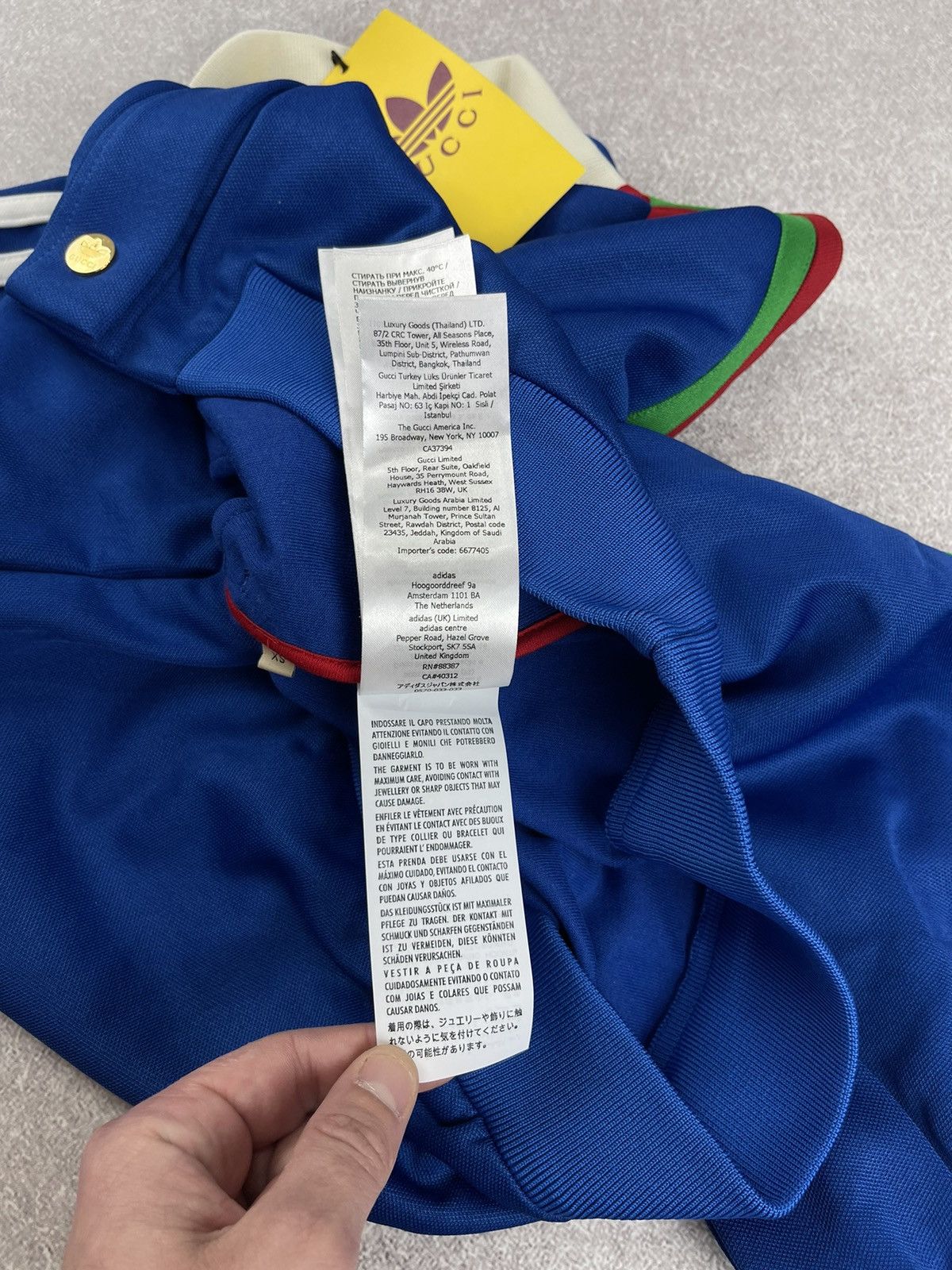 Adidas × Gucci Adidas x Gucci Cropped Jacket Cobalt Blue Size XS Size XS / US 0-2 / IT 36-38 - 24 Thumbnail