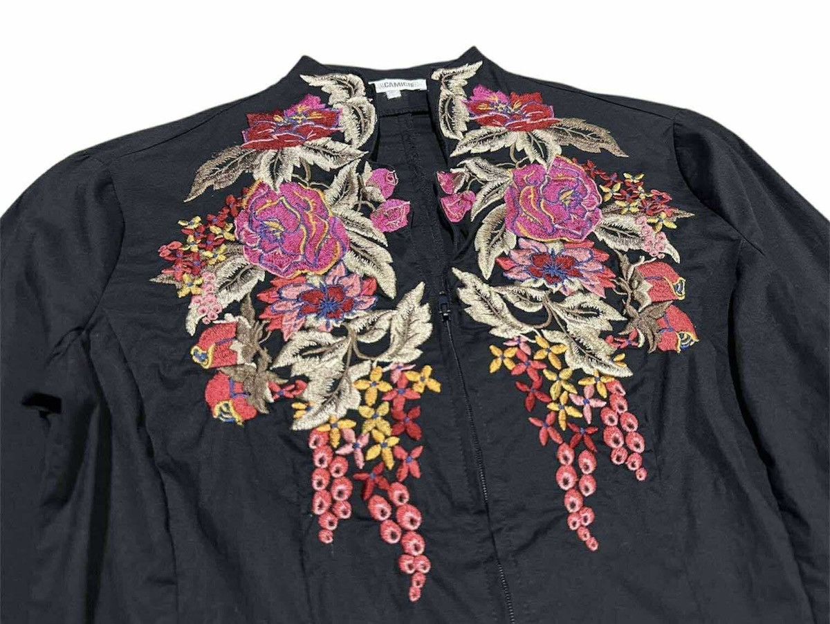 Other 🔥Y2K Nara Camicie Cropped Jacket Floral Embroidered Size S / US 4 / IT 40 - 1 Thumbnail