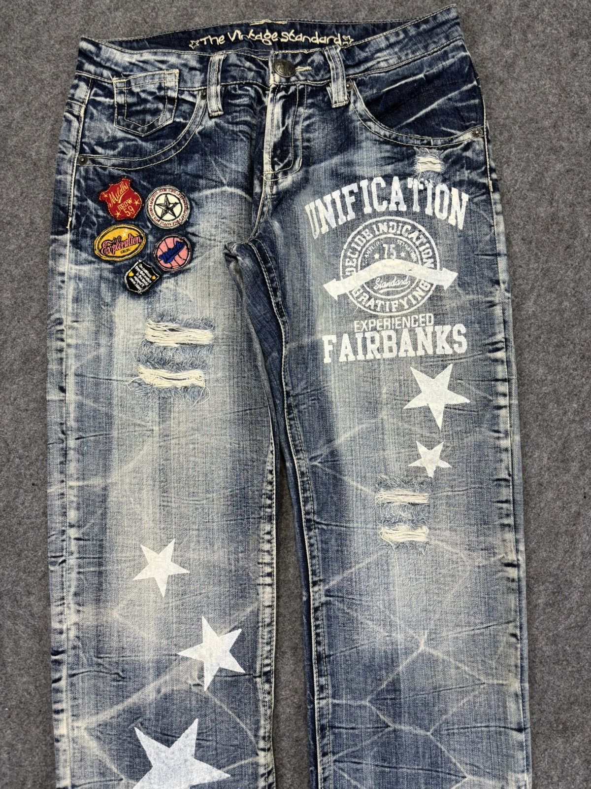 Seditionaries Very Rare Balism Crazy Wash Distressed Denim F696 Size US 32 / EU 48 - 3 Thumbnail