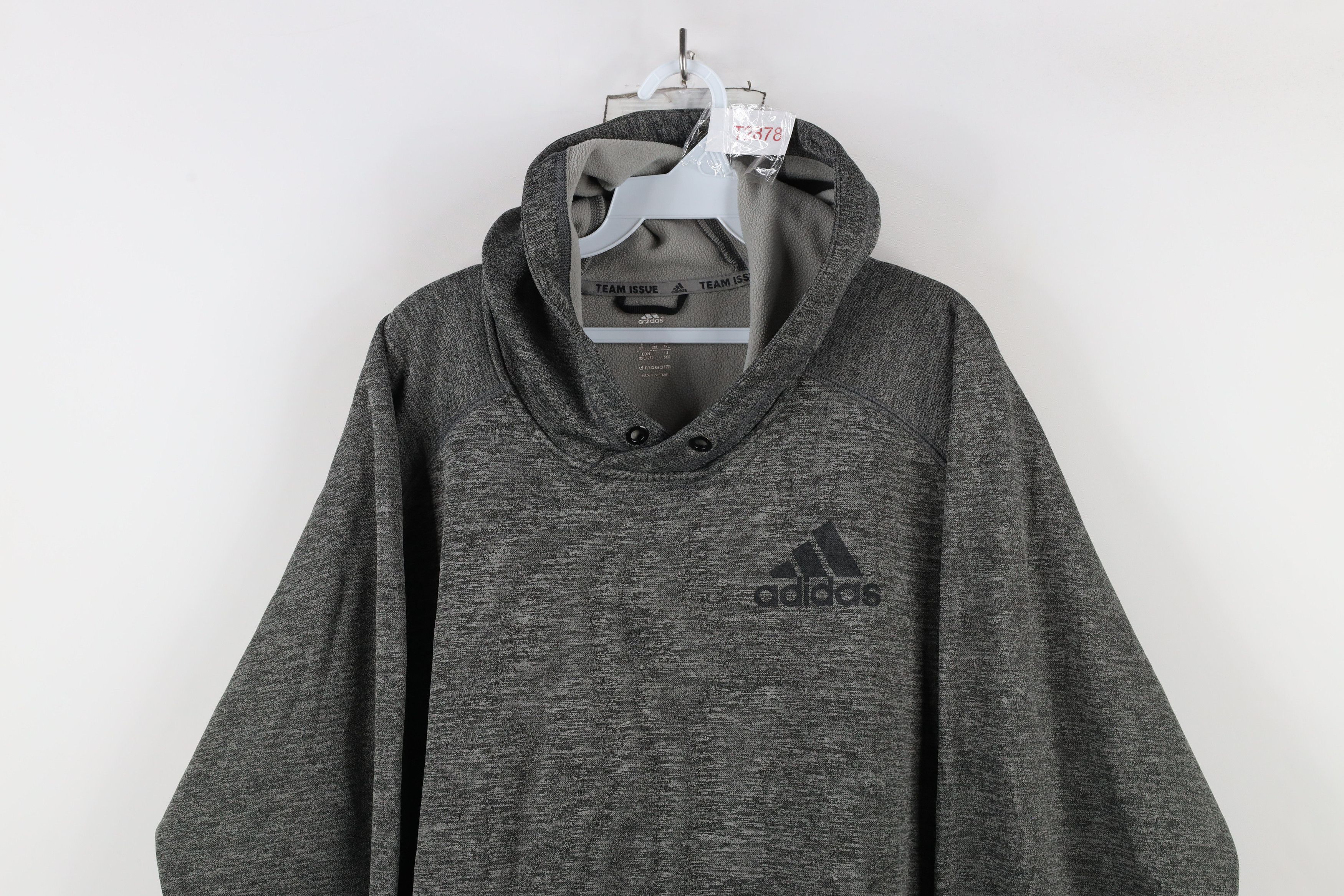 Adidas × Vintage Y2K Adidas Spell Out Fleece Lined Hoodie Sweatshirt Gray Size US XXL / EU 58 / 5 - 2 Thumbnail