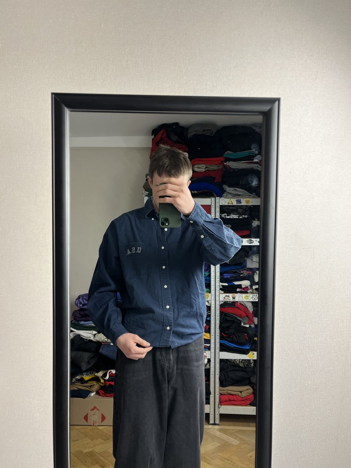 Polo Ralph Lauren × Ralph Lauren × Vintage Polo Sport Ralph Lauren USA Flag Longlseeve Shirt Button Up Size US L / EU 52-54 / 3 - 2 Thumbnail