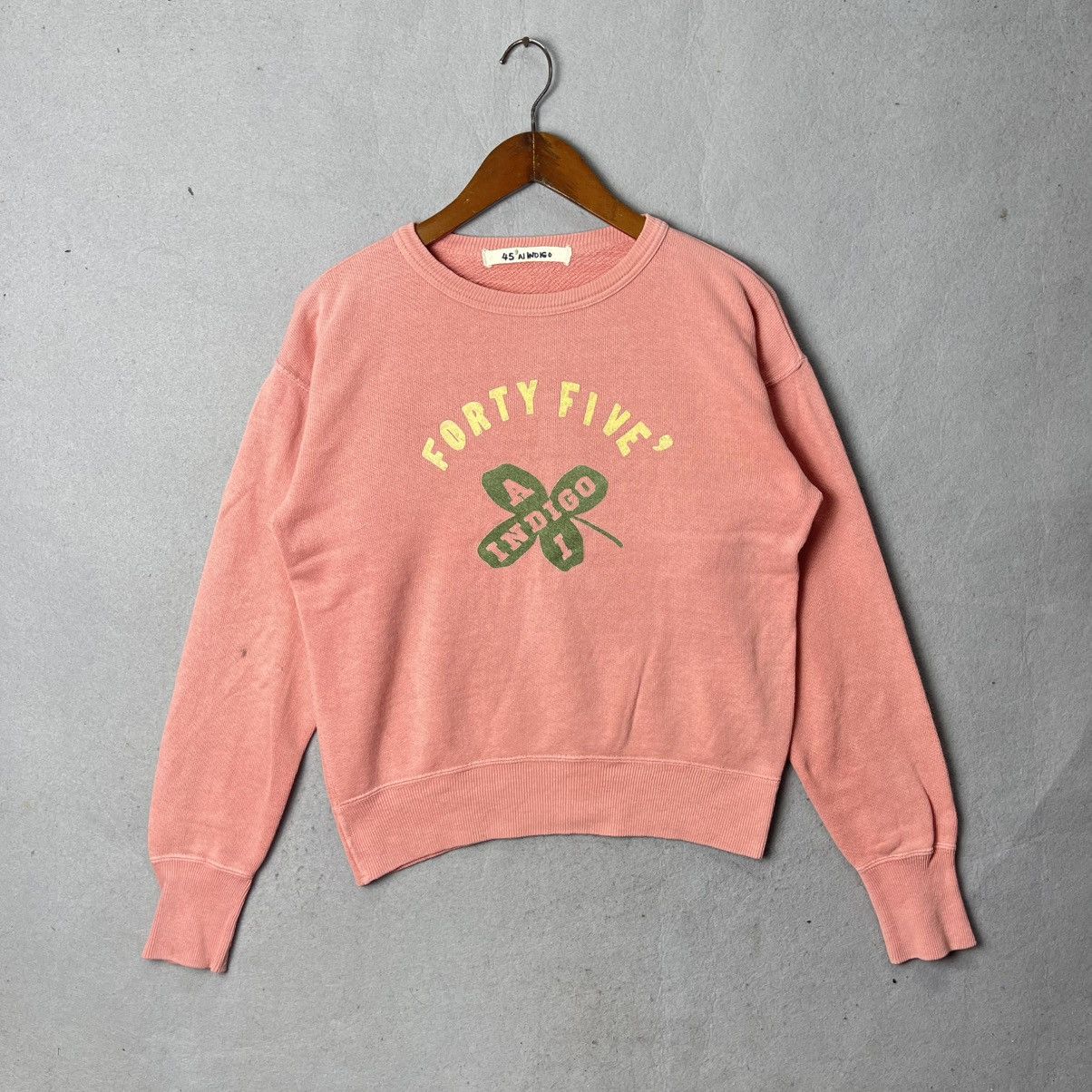 45rpm Vintage 45R Indigo Clover Logo Sweatshirt Japan Size S / US 4 / IT 40 - 1 Thumbnail