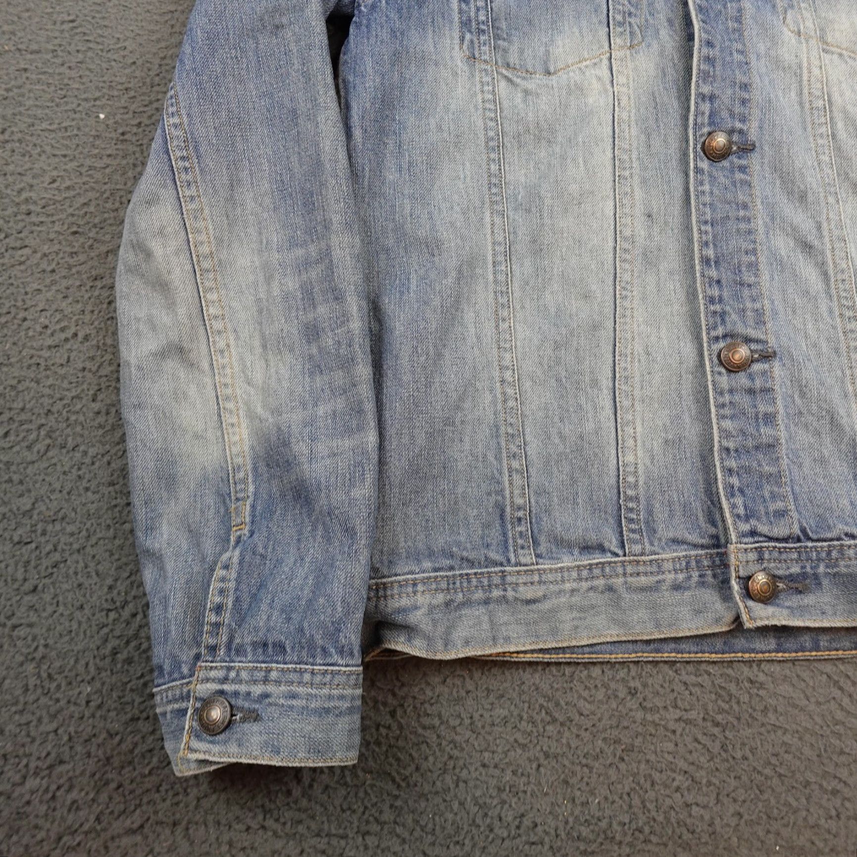 Polo Ralph Lauren Polo Ralph Lauren Jacket Mens Medium Blue Denim Bomber Button Faded Light Wash Size US M / EU 48-50 / 2 - 3 Thumbnail
