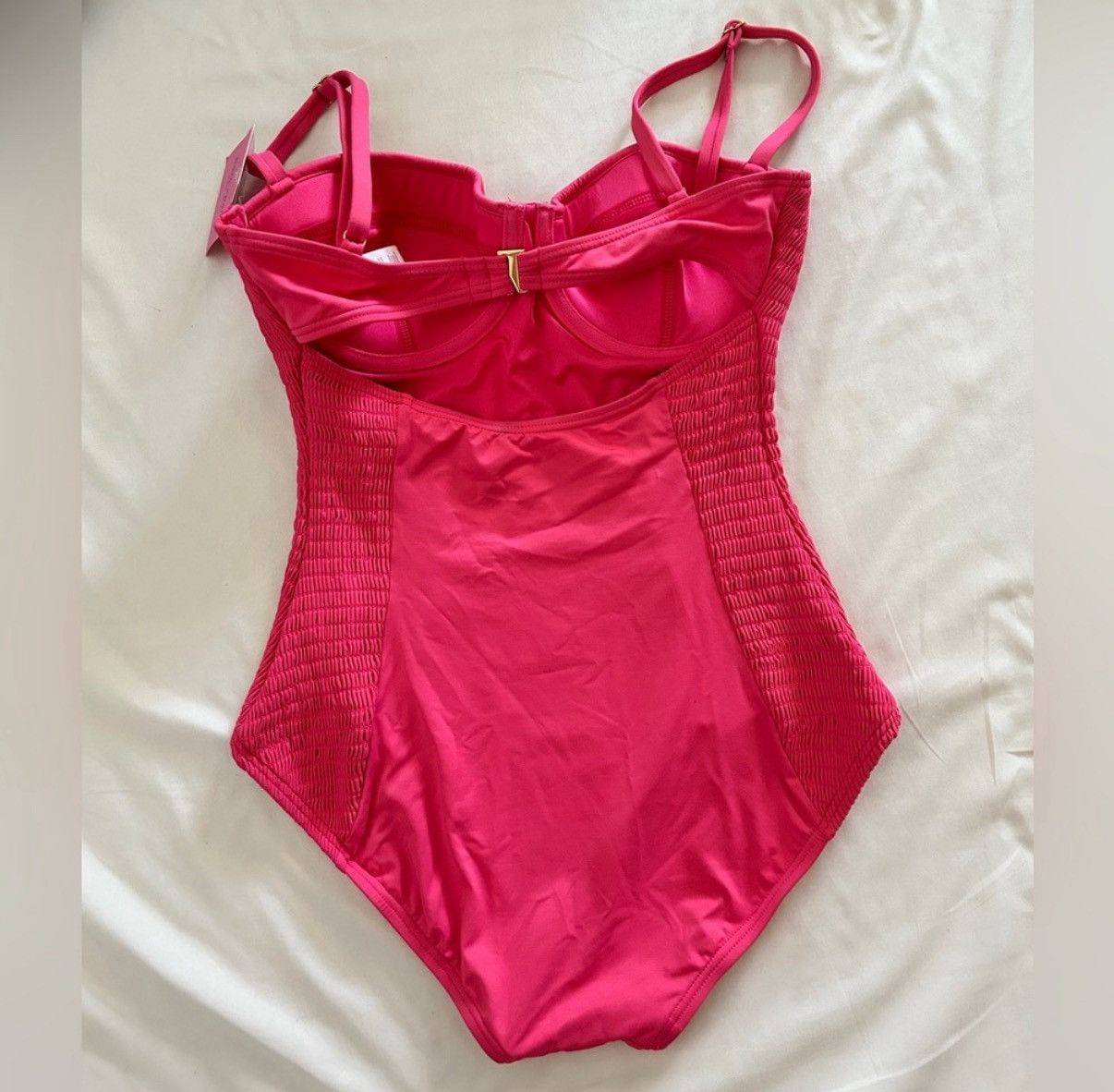 Kate Spade NWT Kate Spade pink Smocked Underwire One-Piece Swimsuit Size S / US 4 / IT 40 - 2 Thumbnail