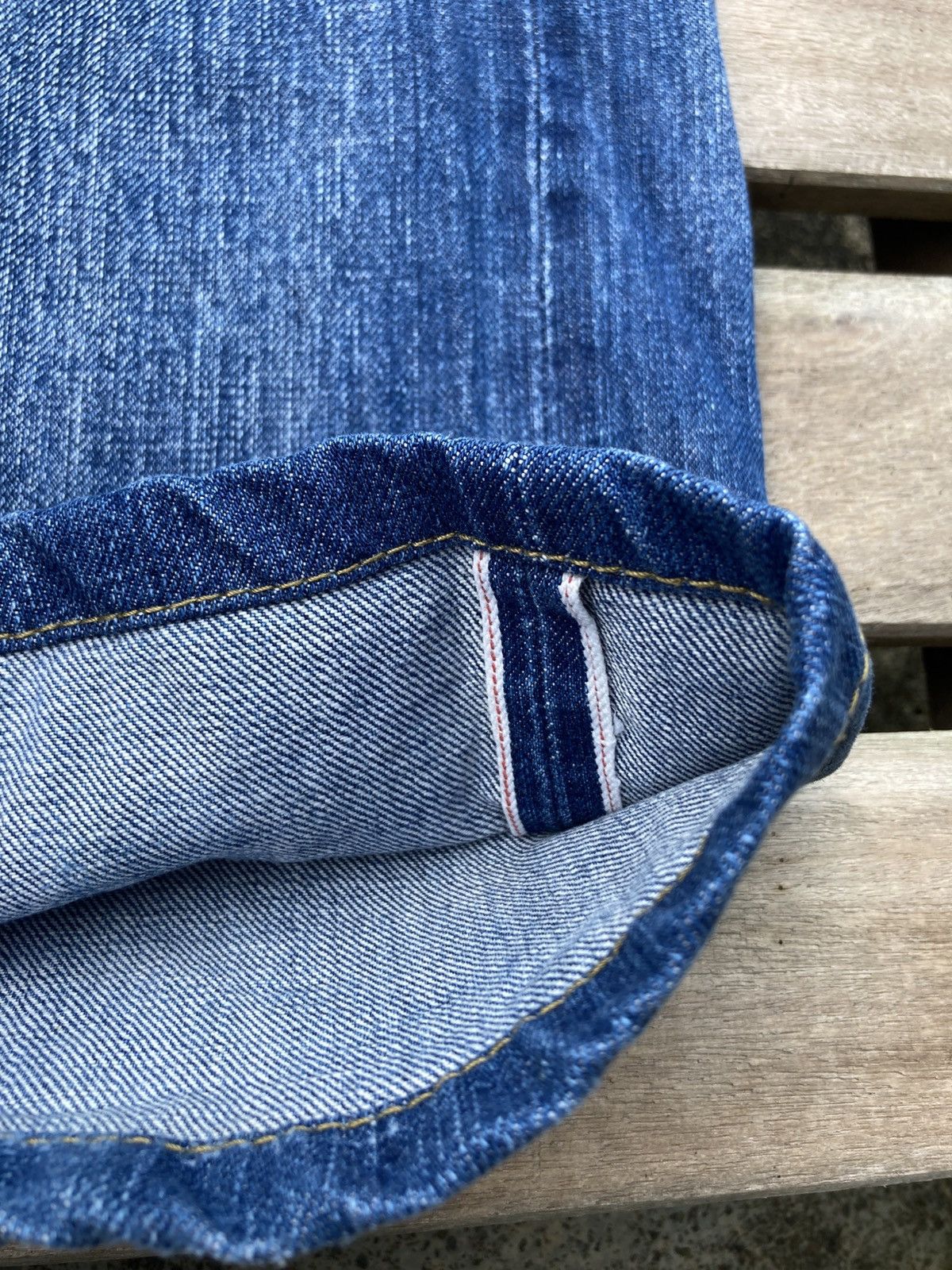 Yohji Yamamoto Yohji Yamamoto Blue Faded Hige Selvedge Denim Jeans Size US 32 / EU 48 - 5 Thumbnail