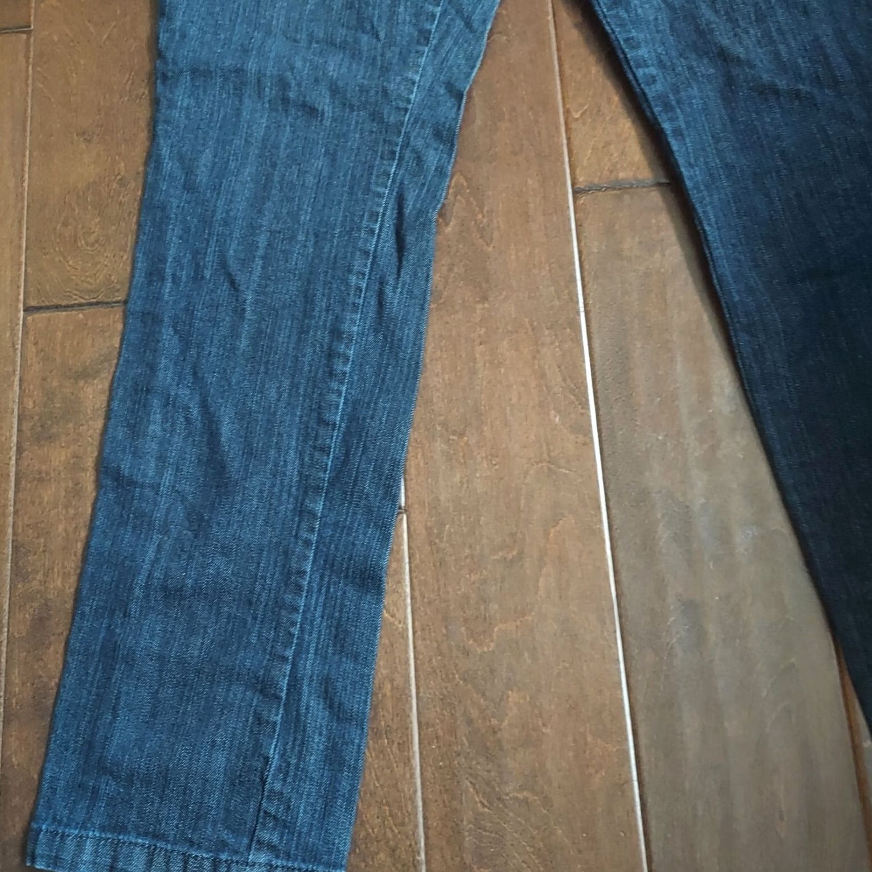 Mossimo Mossimo Women's Denim Jeans - Size 12 - Blue - Cotton Spandex - Regular - Straight - Dark Wash - Button Closure - Solid - Women Size 34" / US 12 / IT 48 - 2 Thumbnail