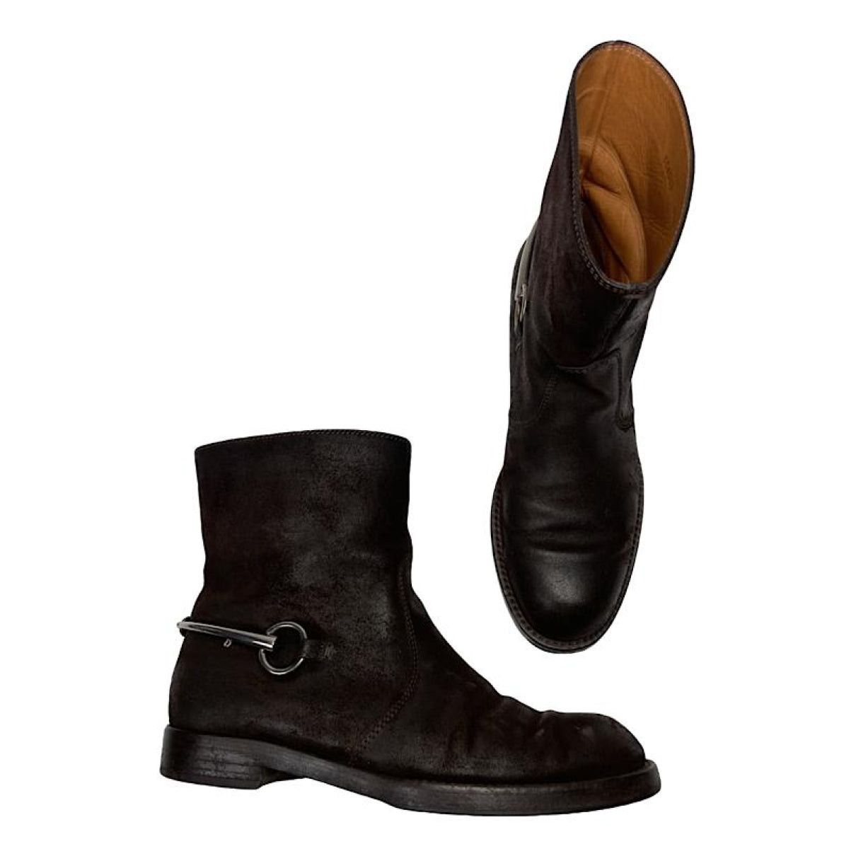 Gucci Brown Leather Ankle Boots Size US 6.5 / IT 36.5 - 1 Thumbnail