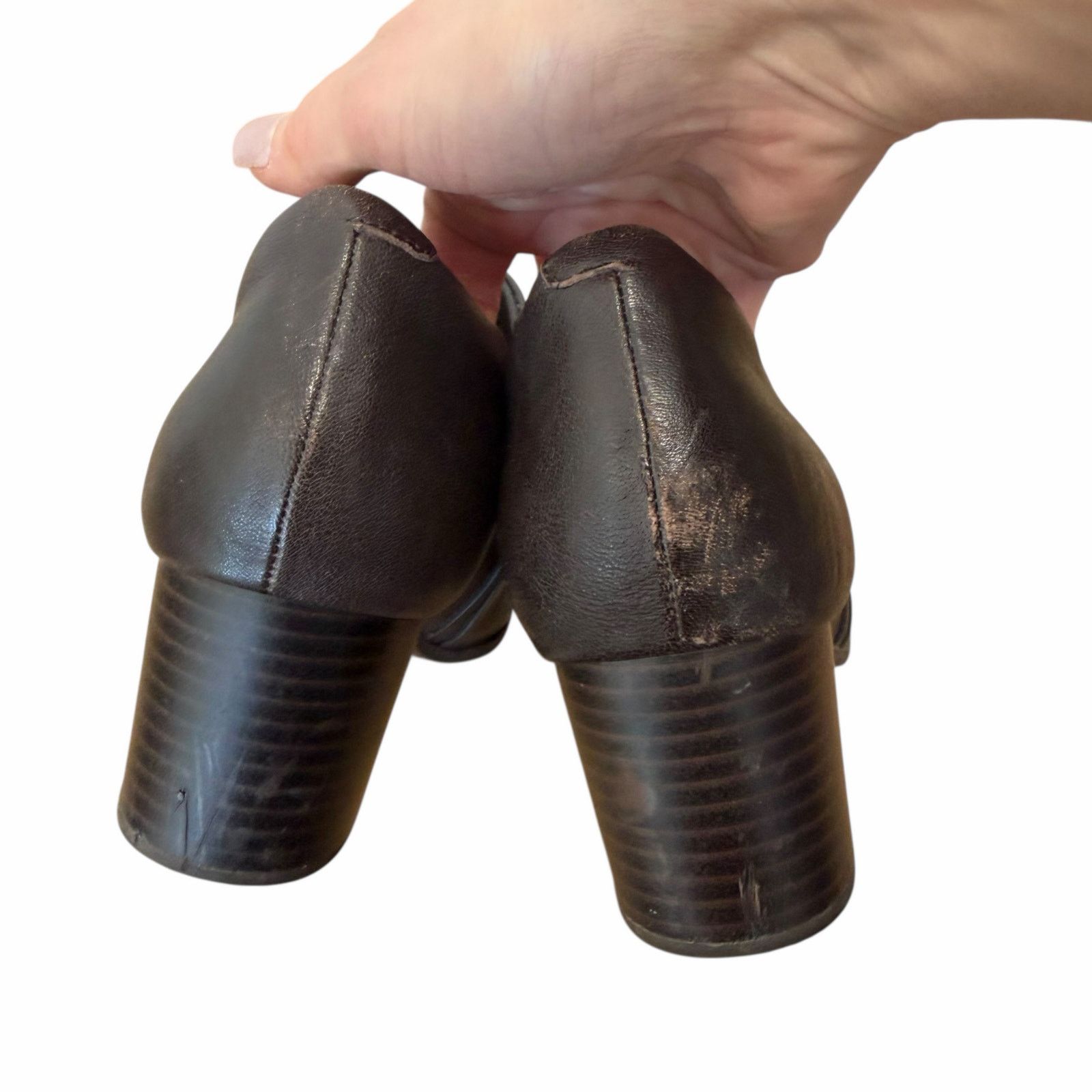 Clarks Clarks Dark Brown Leather Loken Way Heeled Booties Sz 9.5 Size US 9.5 / IT 39.5 - 6 Thumbnail