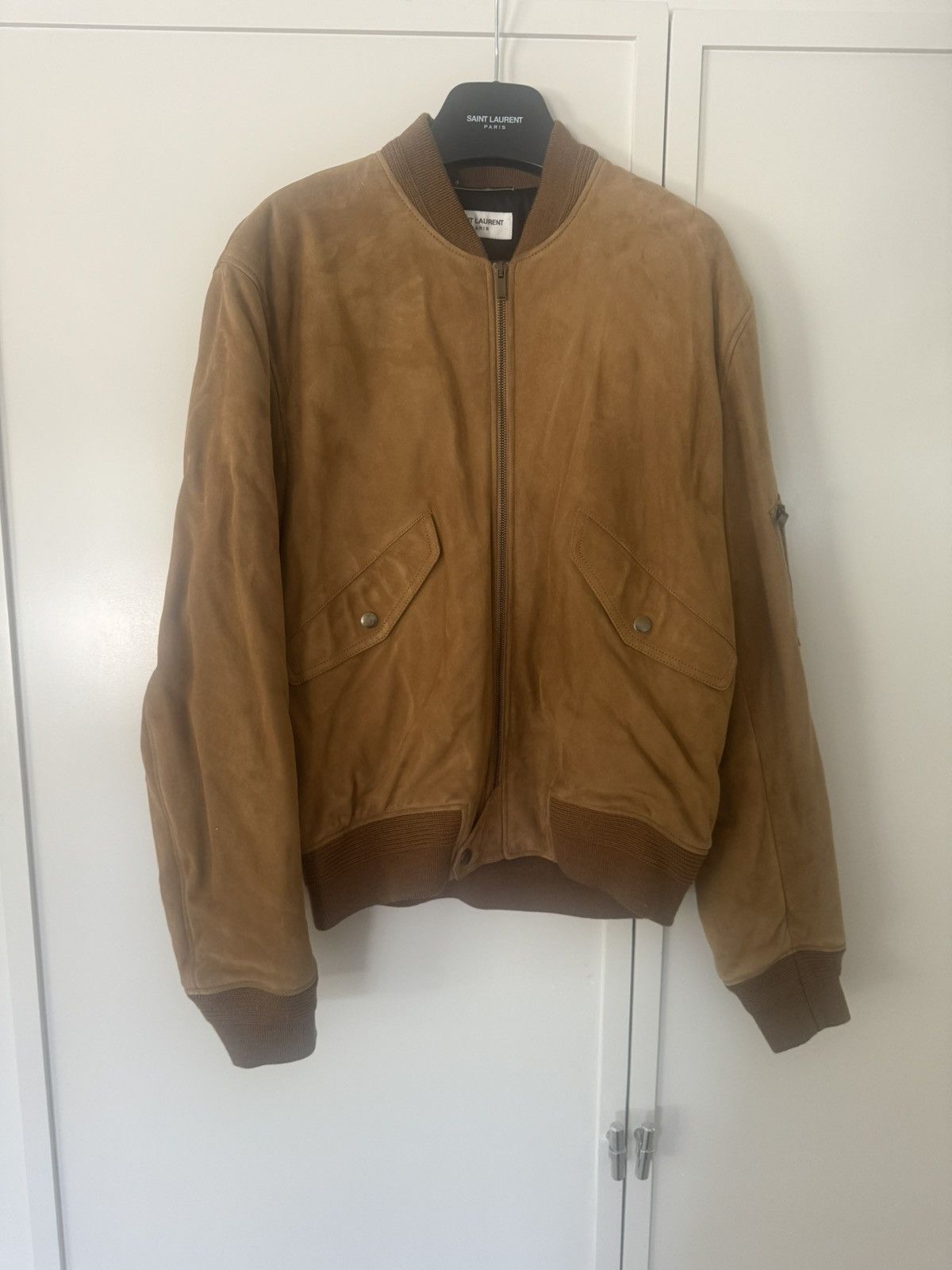 Saint Laurent Paris Beautiful Saint Laurent suede Bomber Jacket Size US L / EU 52-54 / 3 - 1 Thumbnail