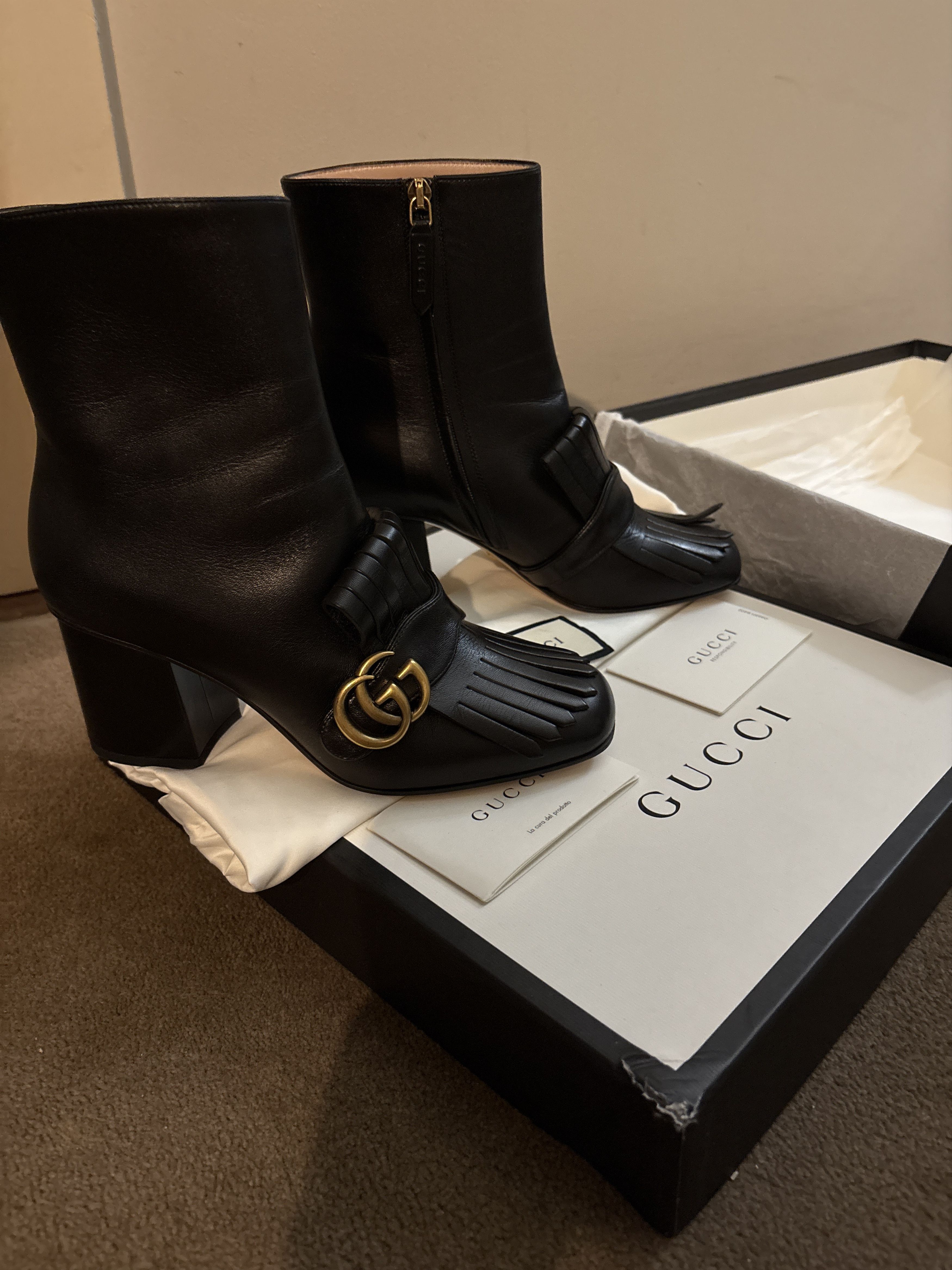 Gucci GUCCI Marmont Ankle Boots - Never Worn Size US 7.5 / IT 37.5 - 6 Thumbnail
