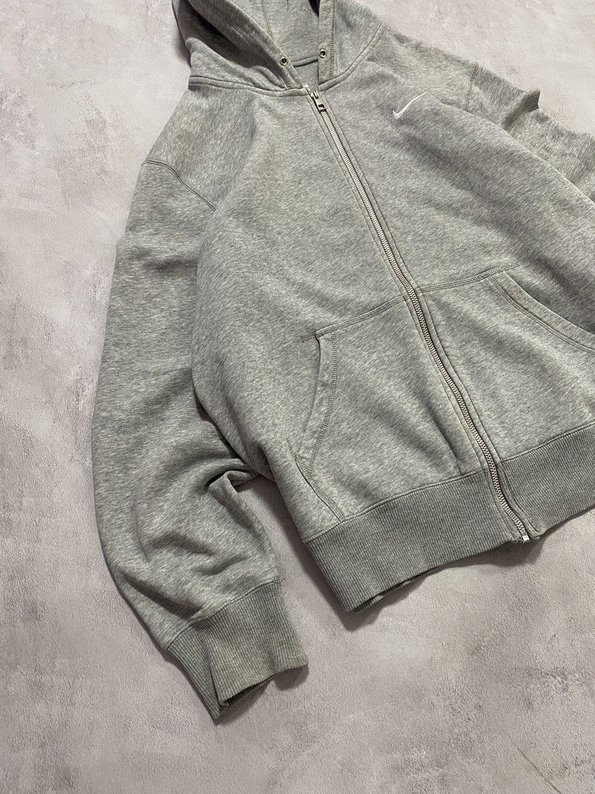 Nike × Vintage 🦍 Vintage Zip Up Hoodie Nike Mini Swoosh Size US L / EU 52-54 / 3 - 2 Thumbnail