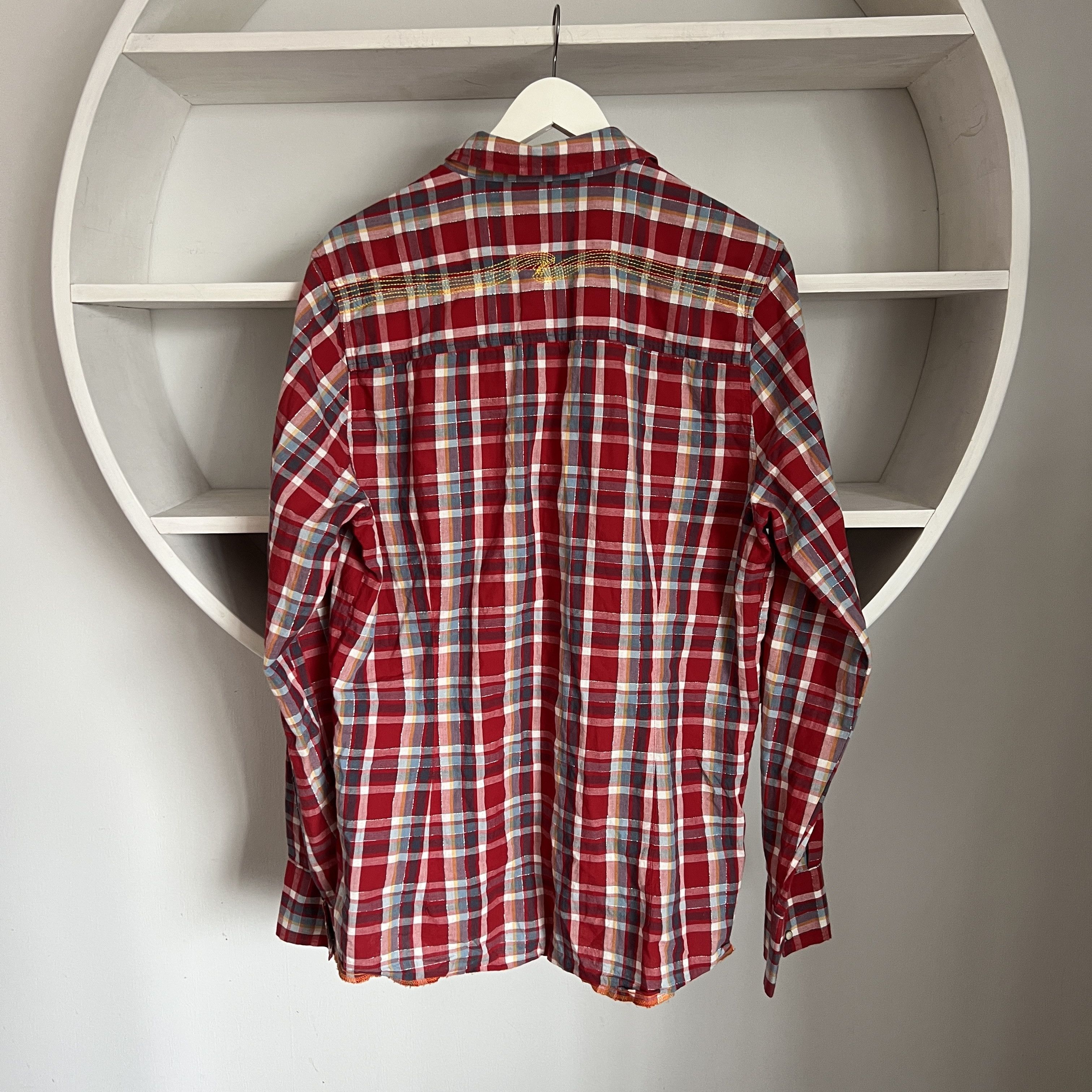 Nudie Jeans Men's NUDIE JEANS Western Cotton Check Shirt Size XL Size US XL / EU 56 / 4 - 3 Thumbnail