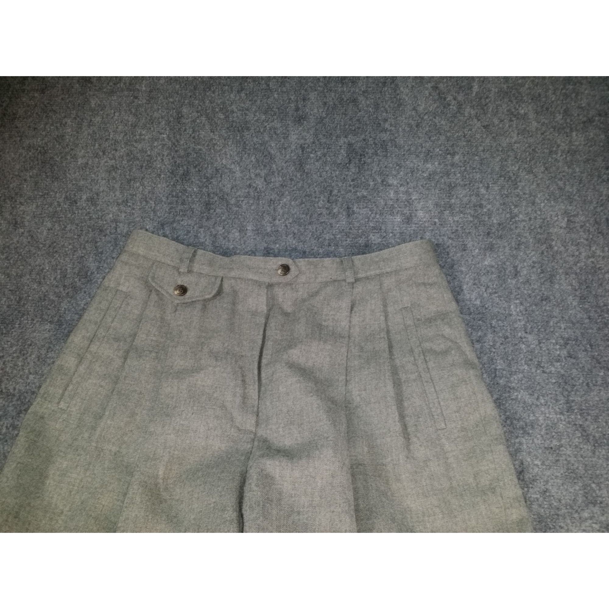Lauren Ralph Lauren Lauren Ralph Lauren Wool Pants Women Sz 12 Gray Pleated Work Size 34" / US 12 / IT 48 - 2 Thumbnail