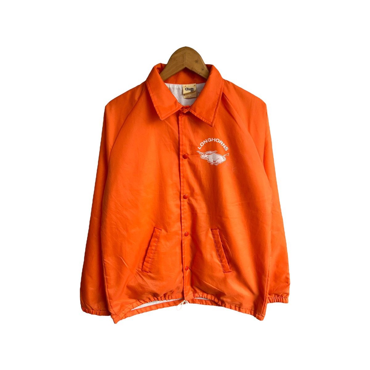 image of Vintage Chalk Line Longhorns Windbreaker Jacket in Orange, Men's (Size Medium)