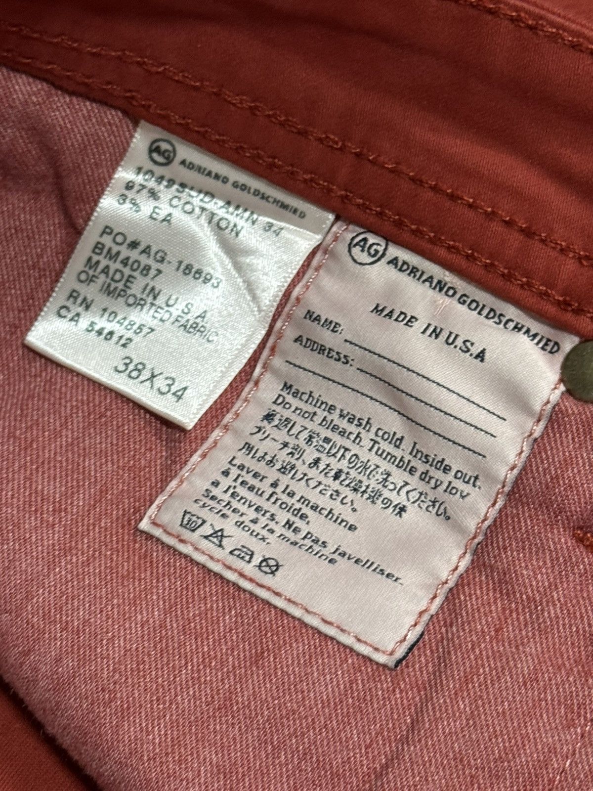 AG Adriano Goldschmied AG Adriano Goldschmeid Protege Straight Leg Denim Jeans 38 Size US 38 / EU 54 - 6 Thumbnail