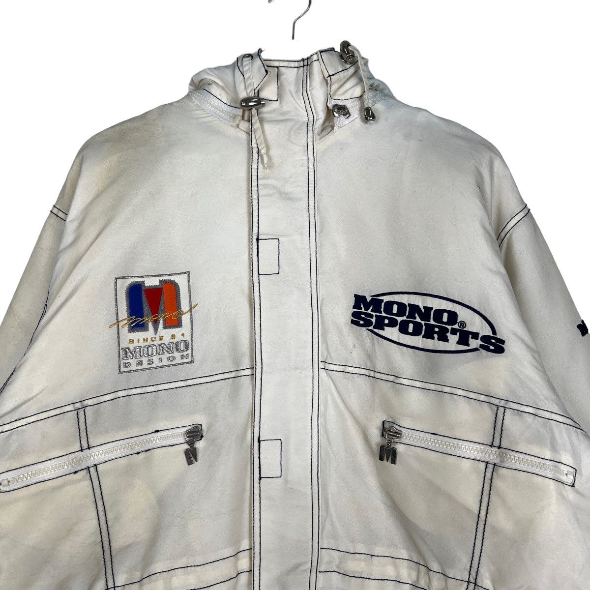 Japanese Brand 🔥 MONO SPORTS INSULATION EMBROIDERY BIG LOGO JACKET Size US XL / EU 56 / 4 - 4 Thumbnail