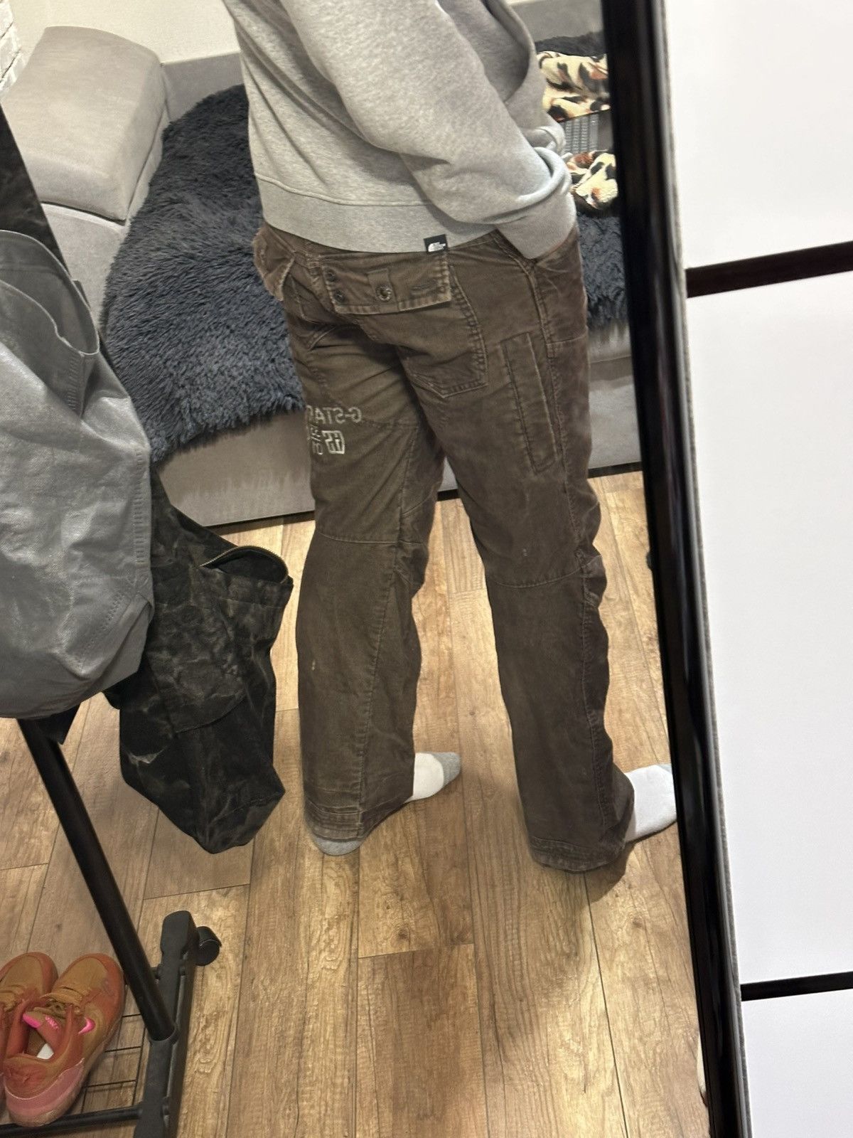 G-Star G Star Raw Vintage Cargo Velvet Pants Big Logo Size US 31 - 23 Thumbnail