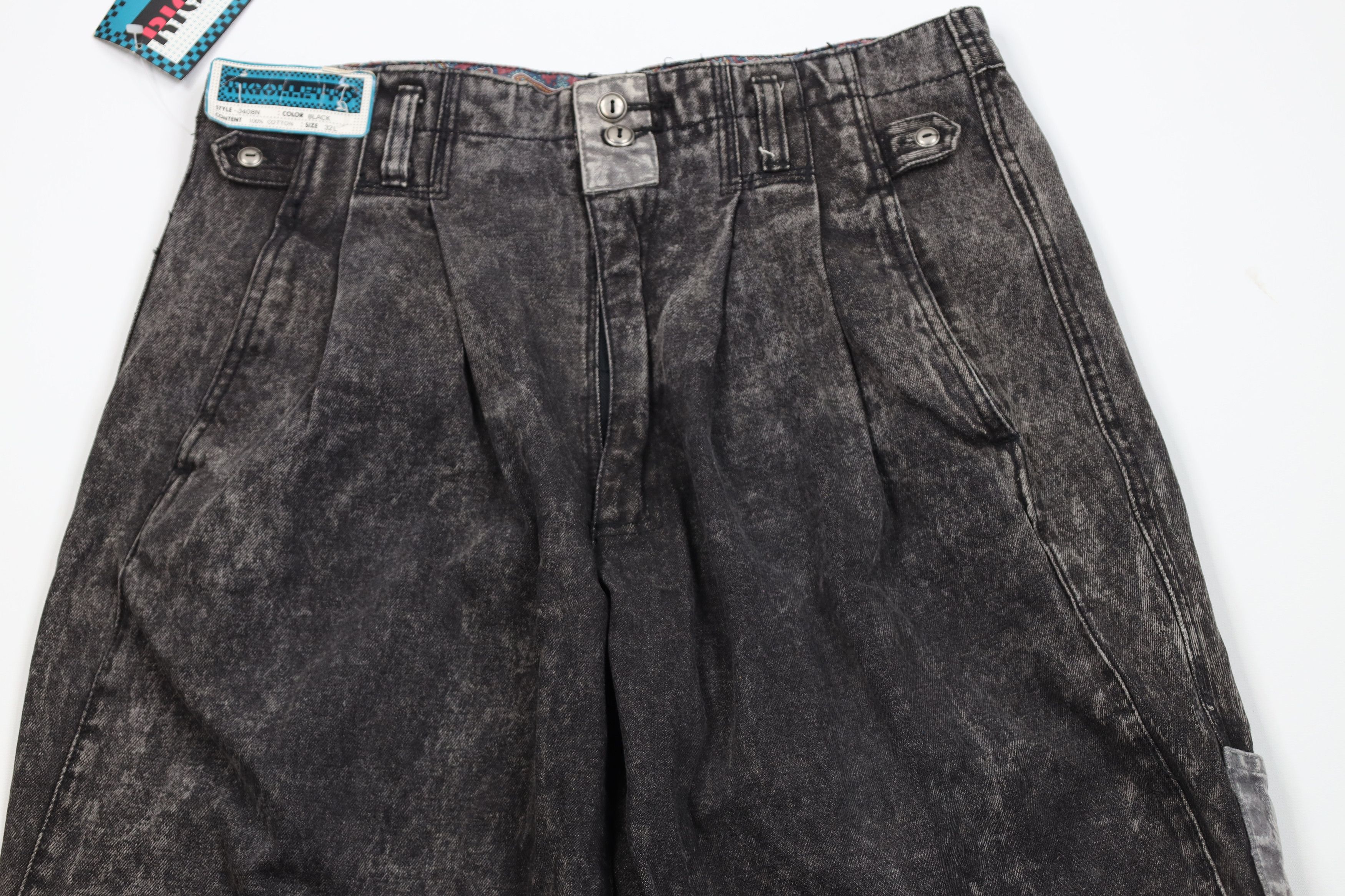 Vintage Deadstock Vintage 80s 90s Streetwear High Waist Acid Jeans Size US 32 / EU 48 - 2 Thumbnail