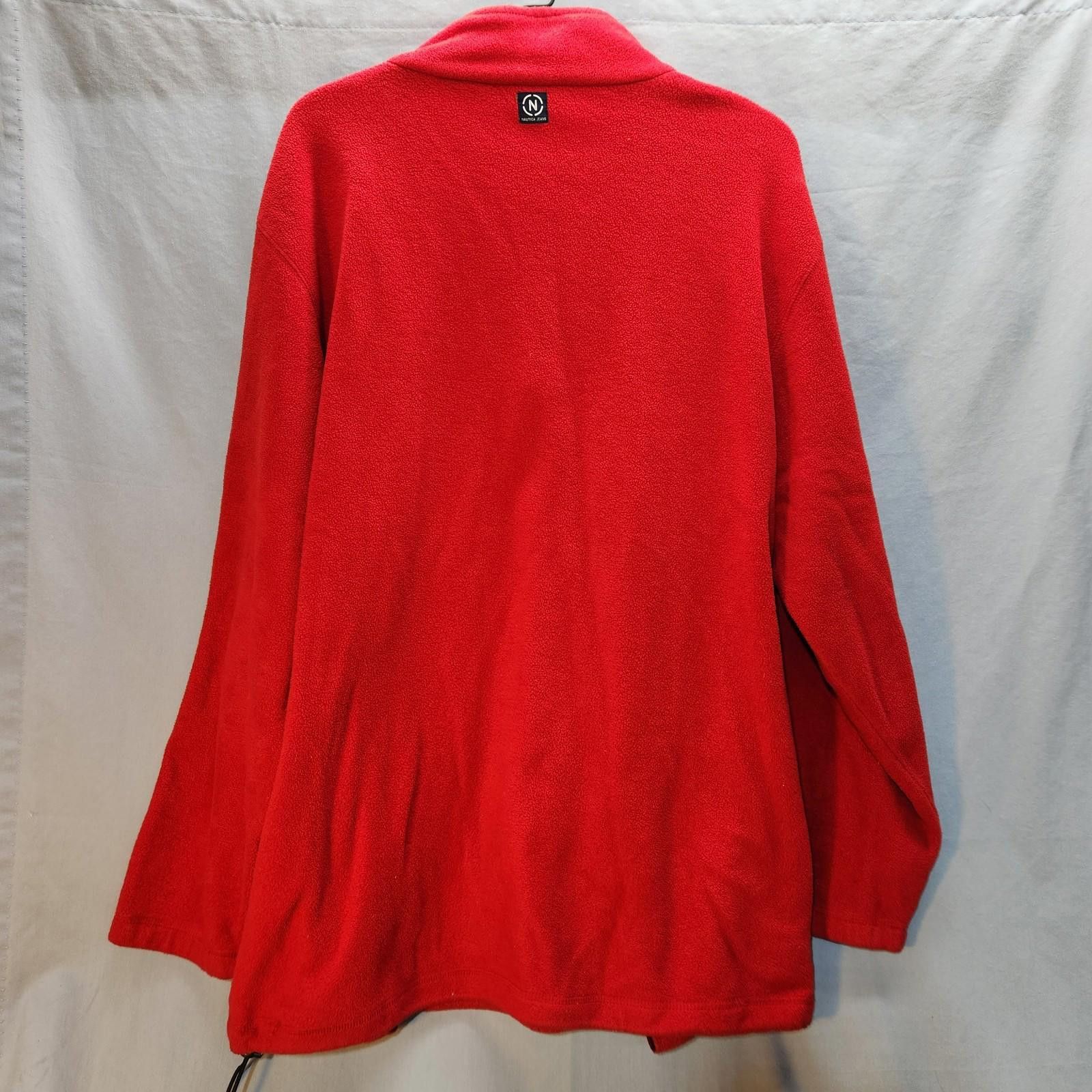Nautica Nautica Jeans Red Fleece Quarter Zip Sweatshirt Size Large Size US L / EU 52-54 / 3 - 6 Thumbnail