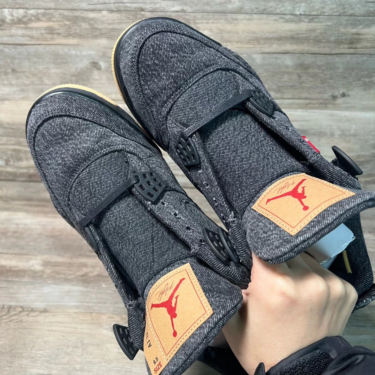 Nike Air Jordan 4 x Levi's Black Denim 99 New Size US 9 / EU 42 - 5 Thumbnail