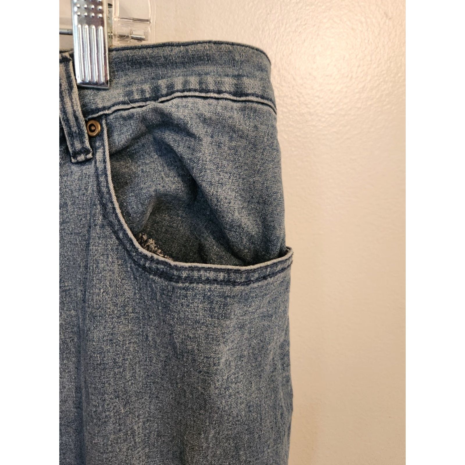 Vintage VINTAGE DG2 Diane Gilman Blue Embellished Shiny Bootcut Jeans 22W Petite Women Jeans Boots Size 40" / US 18 - 3 Thumbnail
