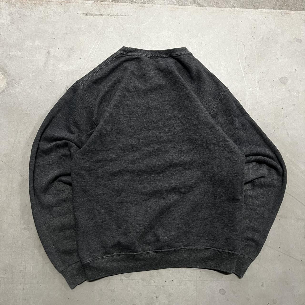Japanese Brand × Vintage Vintage Y2K/2000s Blank Dark Grey Sweatshirt Crewneck! Size US S / EU 44-46 / 1 - 2 Thumbnail
