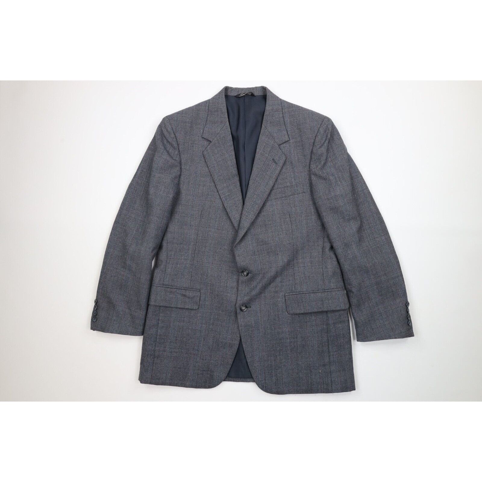 Vintage Vintage 70s Streetwear 2 Piece Wool Plaid Suit Wedding Size 40R - 2 Thumbnail