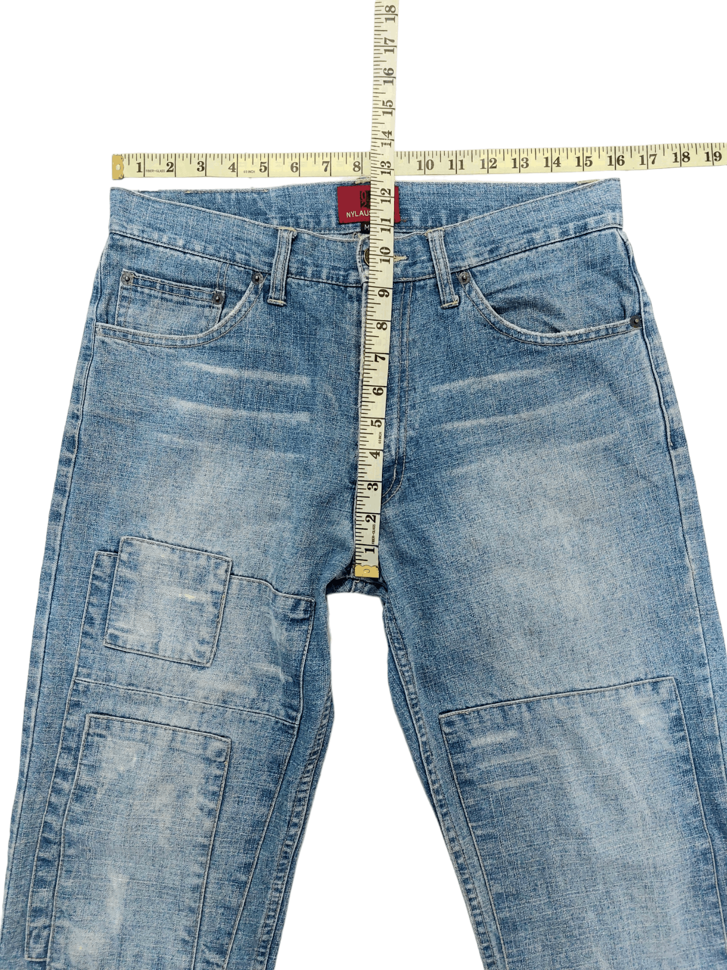 Japanese Brand Nylaus 0125 Patchwork Denim Size US 32 / EU 48 - 17 Thumbnail