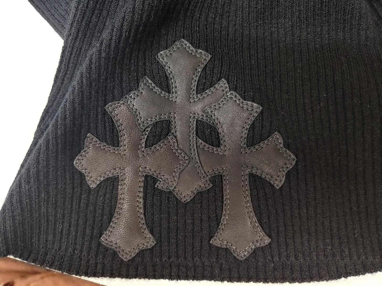 Chrome Hearts Chrome Hearts Cashmere Short-Sleeve Sweater in Black Size ONE SIZE - 7 Thumbnail