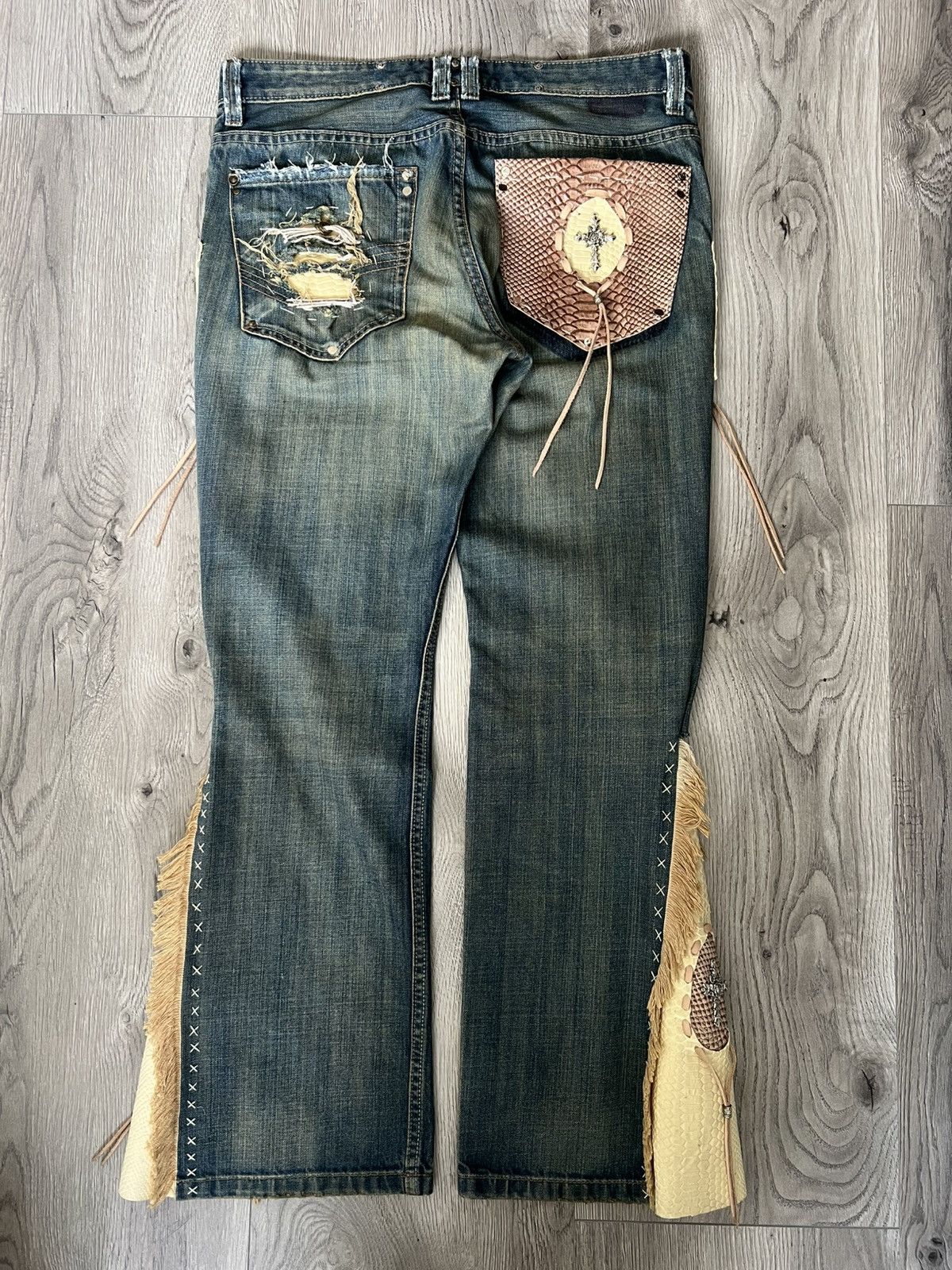 Handmade "Boho-Distressed" 1-of-1 Custom Flare Size US 34 / EU 50 - 7 Thumbnail