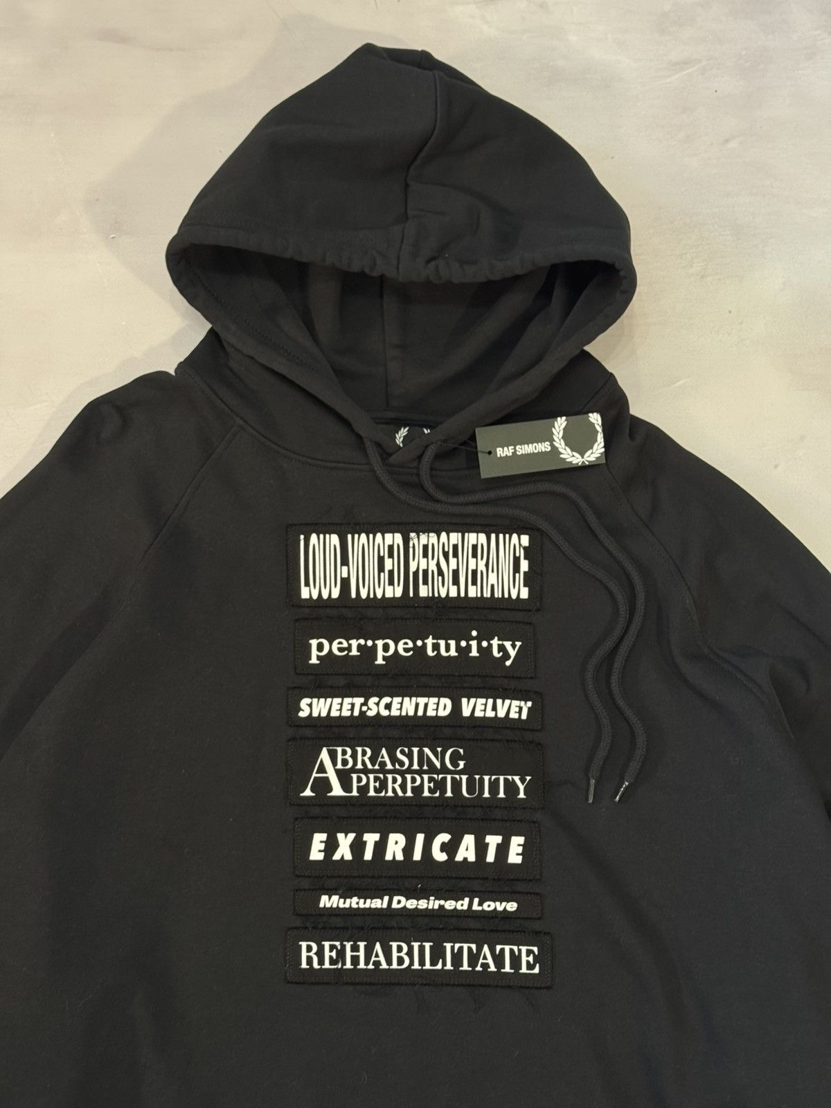 Raf Simons Fw23 Raf Simons x Fred Perry Slogan Patches Hoodie Size US XL / EU 56 / 4 - 2 Thumbnail