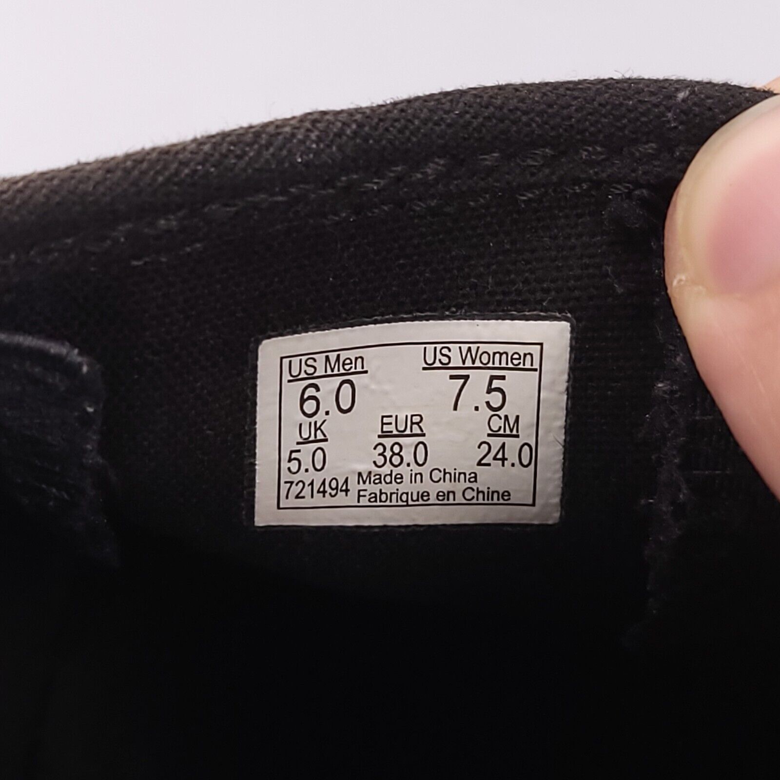 Vans Vans Off the Wall Shoe Womens Size 7.5 Mens 6 721494 Black Size US 7.5 / IT 37.5 - 9 Thumbnail