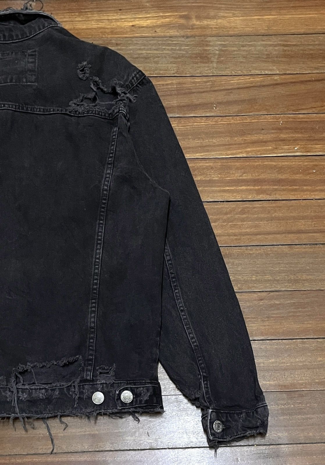 Zara Rare Design Brand Zara Distressed Denim Trucker Jacket 2000s Size US M / EU 48-50 / 2 - 8 Thumbnail