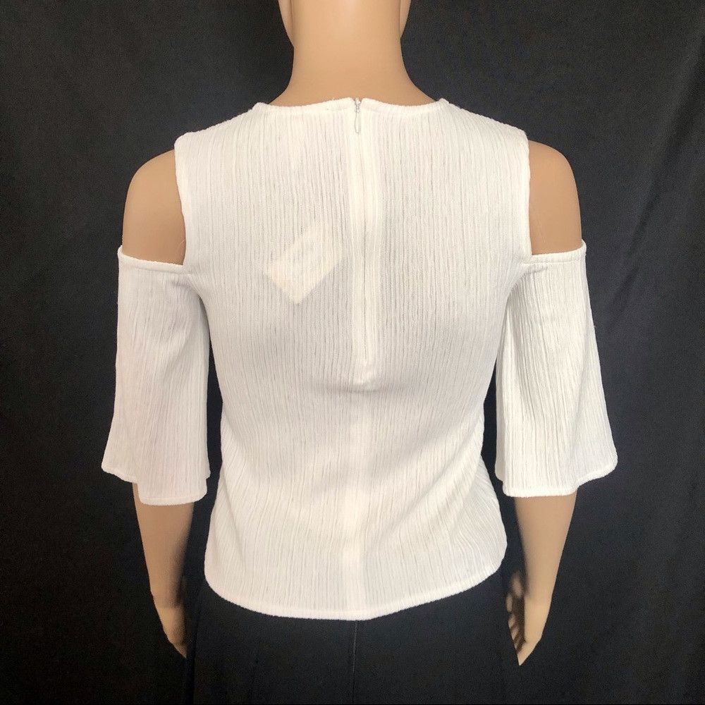 Maje New $190 Maje Lina Cold-shoulder Top In Ecru Size 1 US S Size S / US 4 / IT 40 - 5 Thumbnail