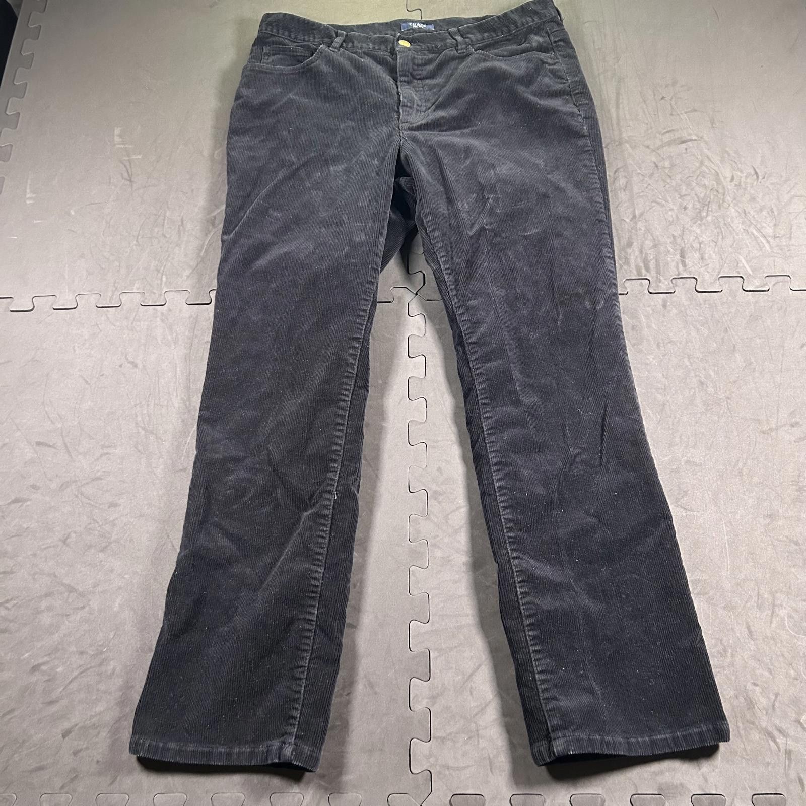 Chaps Chaps Women's Black Corduroy Pants size 14 (35x30) Size 36" / US 14 / IT 50 - 1 Thumbnail
