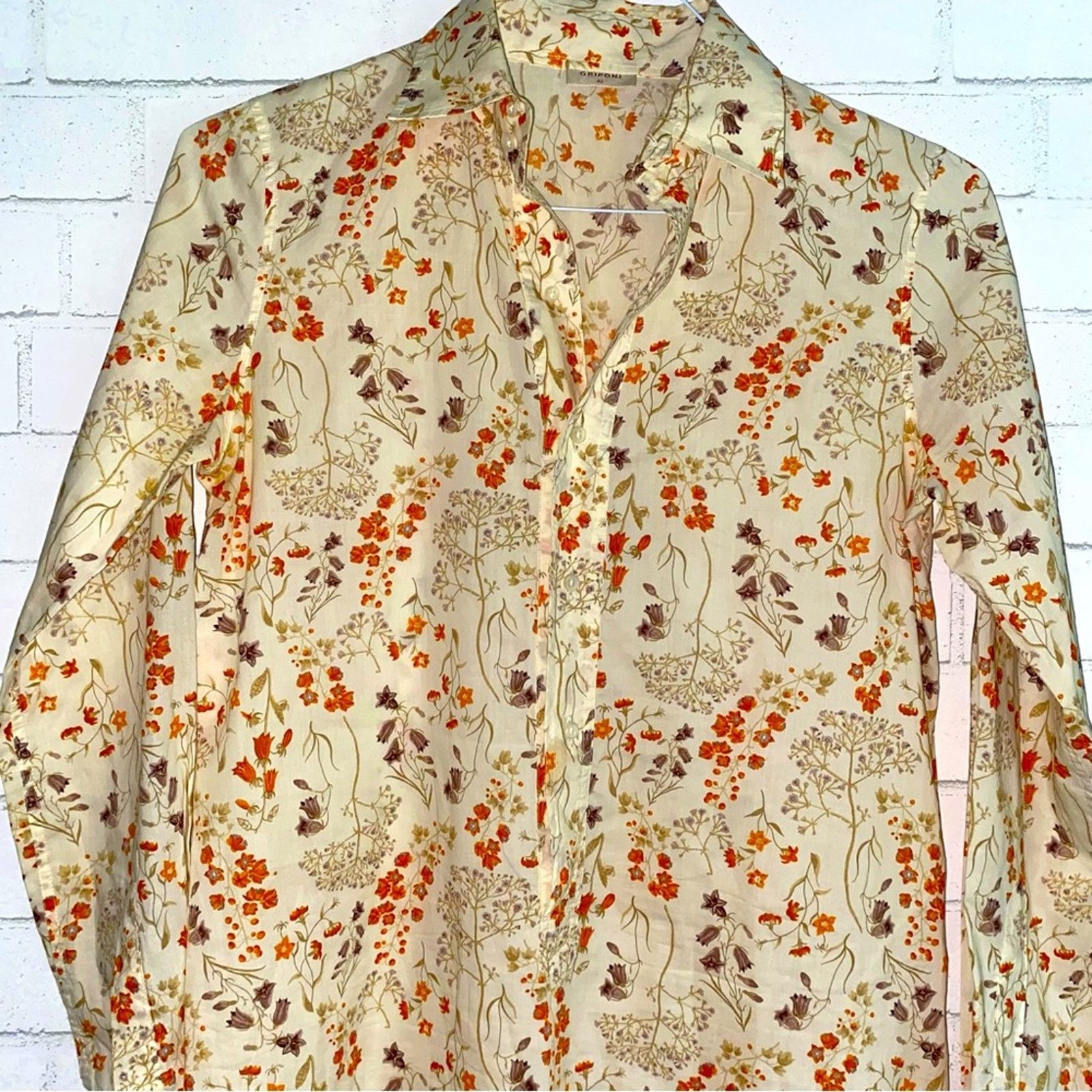 Grifoni Mauro Grifoni Italy $480 Floral Cotton Shirt Dress 4-6 Size S / US 4 / IT 40 - 5 Thumbnail