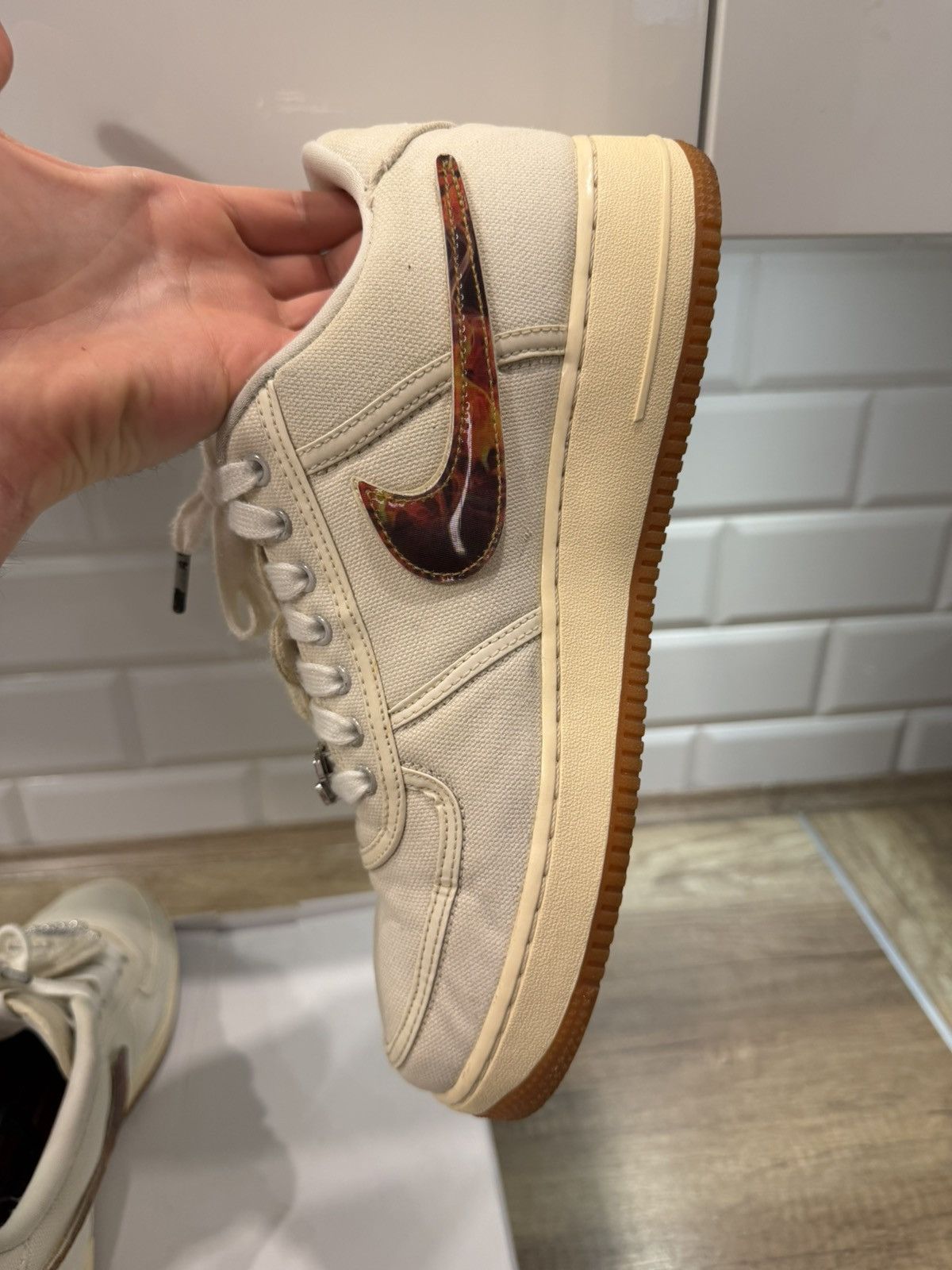 Nike Nike Air Force 1 Sail Travis Scott Size US 10 / EU 43 - 8 Thumbnail