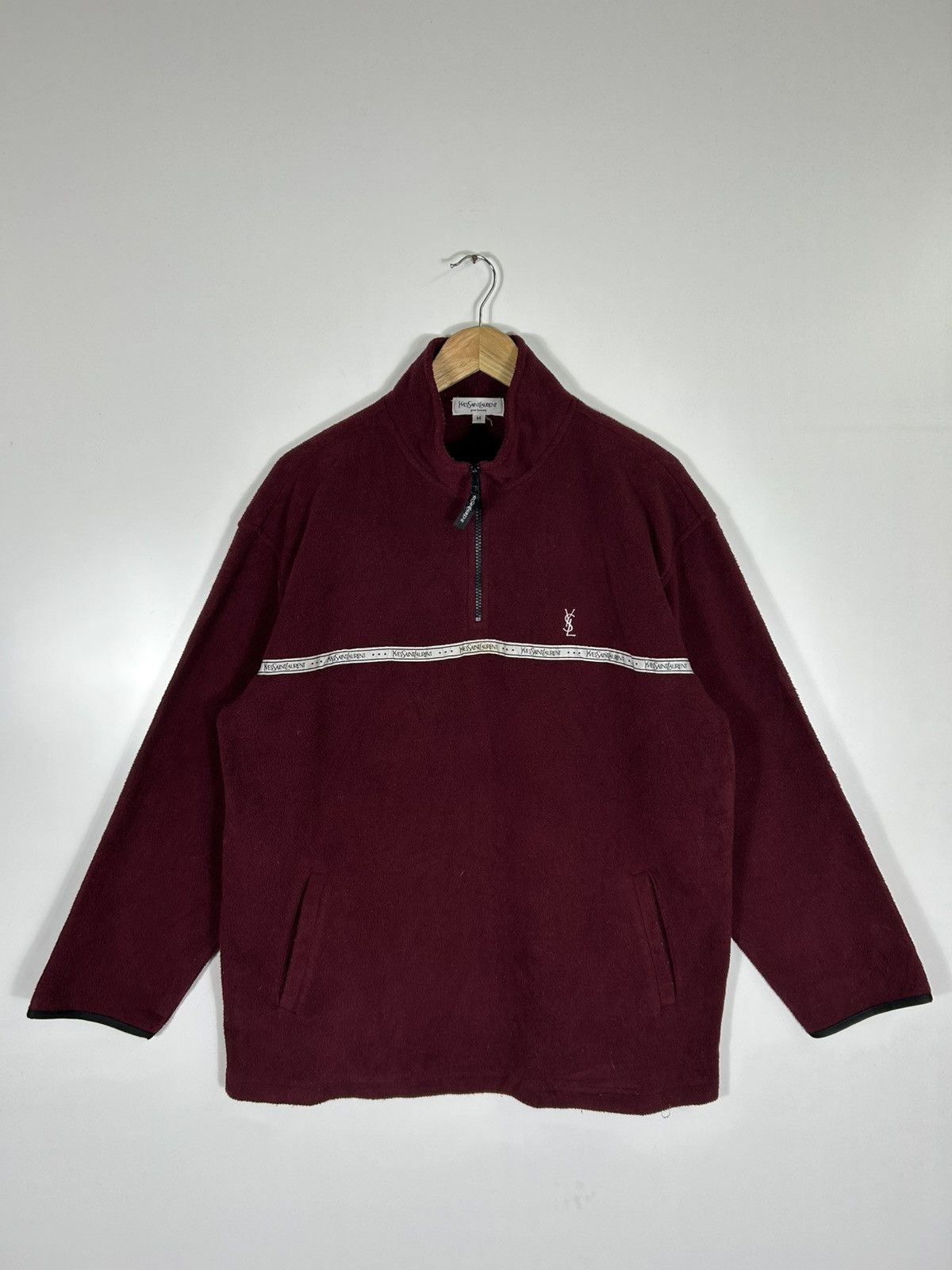 Yves Saint Laurent Vintage Yves Saint Laurent YSL Fleece Half-Zip Pullover Size US M / EU 48-50 / 2 - 1 Thumbnail