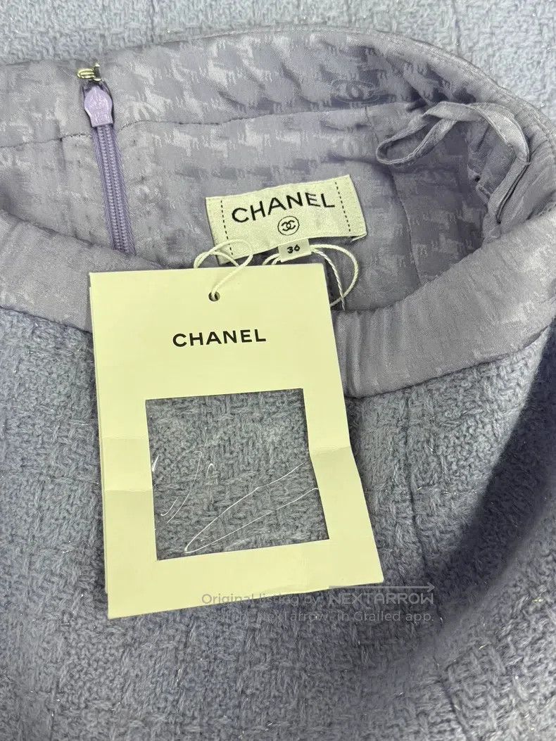Chanel Chanel 24A taro purple tweed skirt Size 24" / US 00 / IT 34 - 3 Thumbnail
