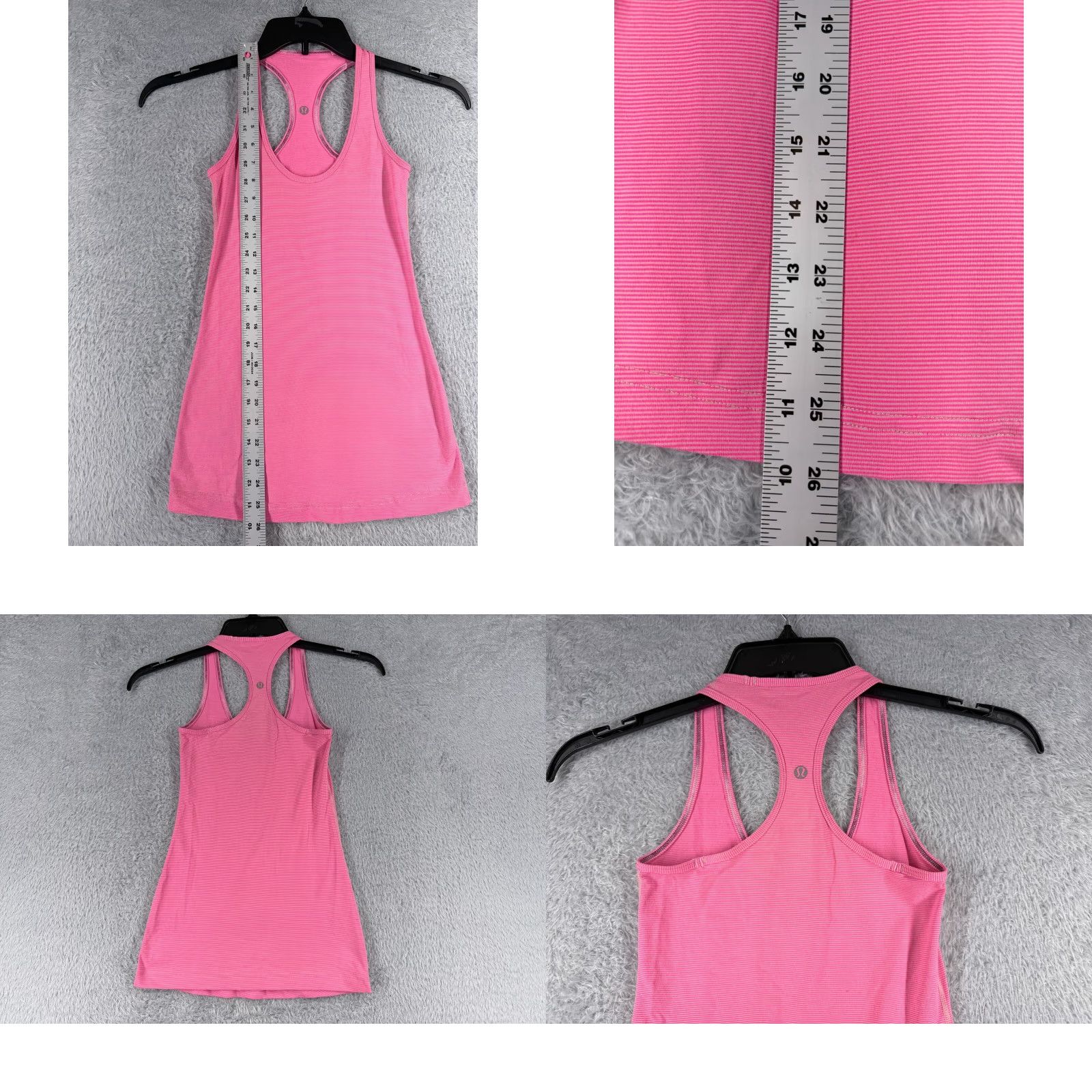 Lululemon Lululemon Women Shirt 2 Pink Stripe Racerback Gym Running Yoga Luon Sleeveless Casual Shirt Womens Shirt Size XS / US 0-2 / IT 36-38 - 8 Thumbnail